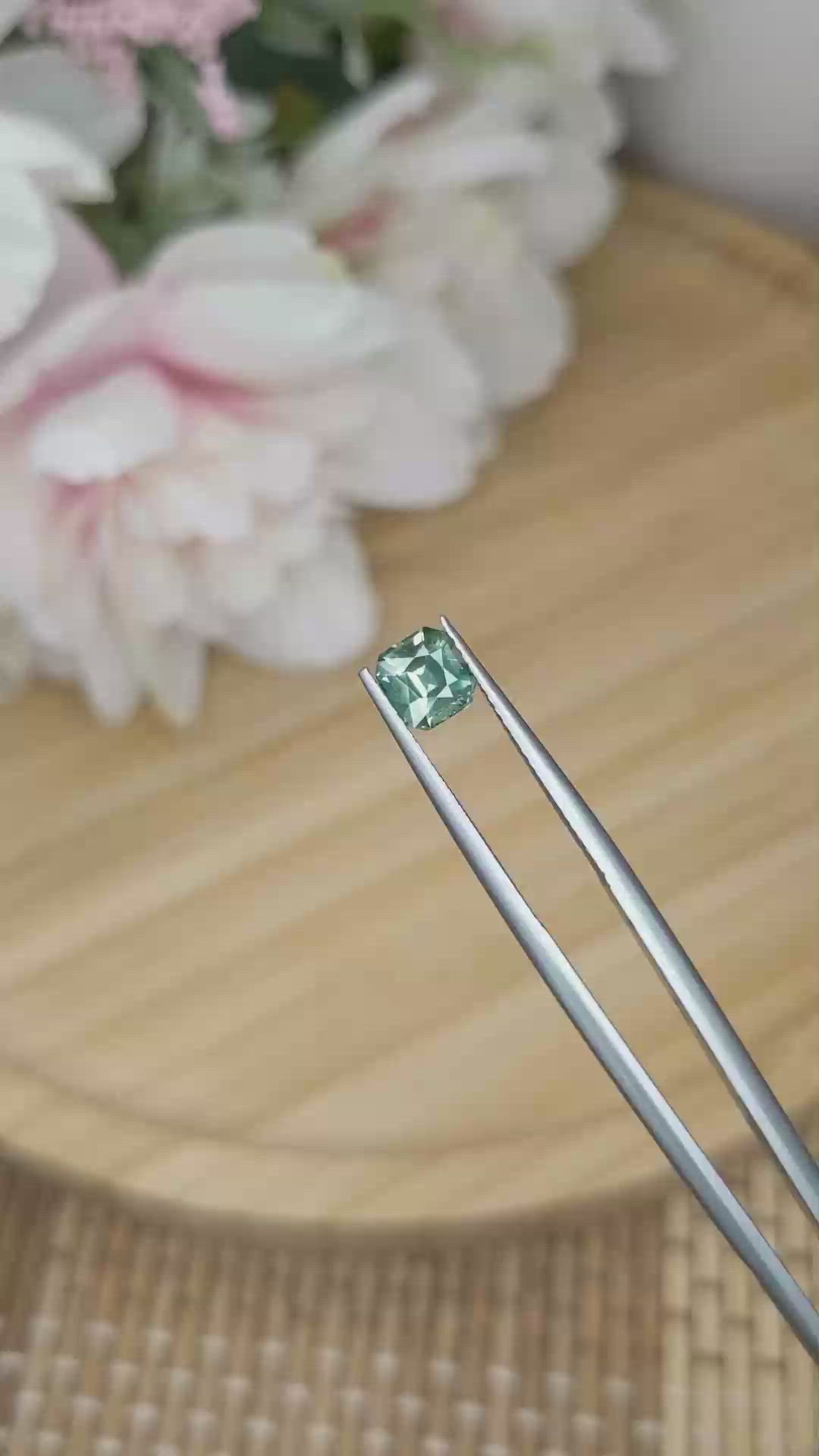 1.10 Ct. Yellowish Green Sapphire from Madagascar Size Video