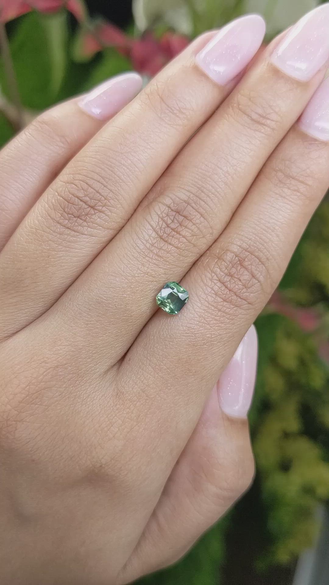 1.10 Ct. Yellowish Green Sapphire from Madagascar Size Video