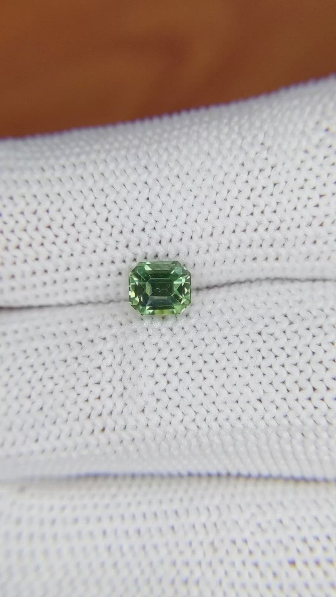 1.10 Ct. Bluish Green Sapphire from Madagascar Size Video