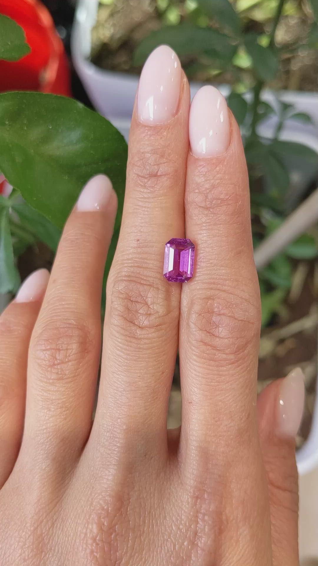 3.01 Ct. Pink Sapphire from Ceylon (Sri Lanka) Size Video