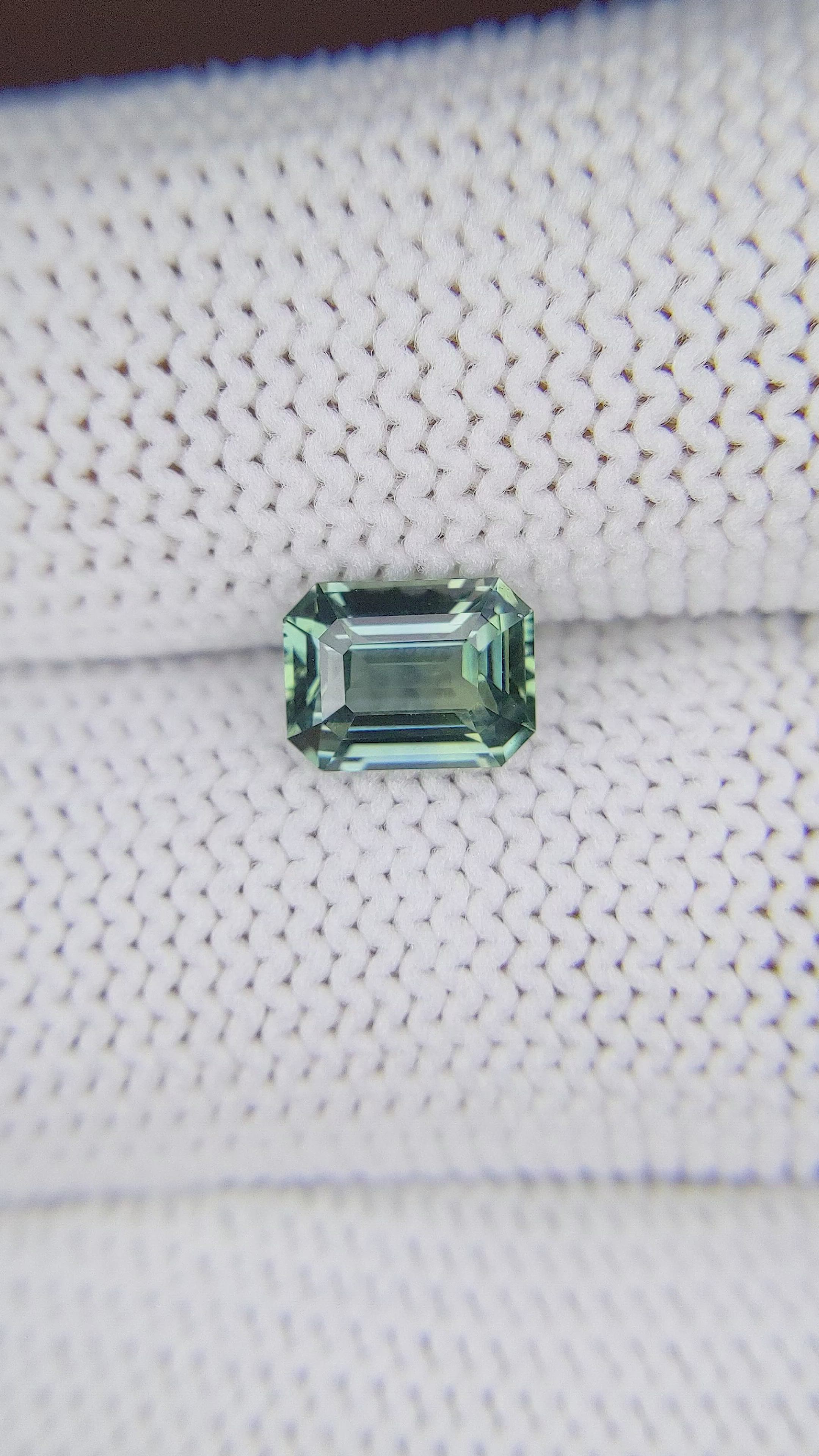 1.56 Ct. Bluish Green Sapphire from Tanzania Size Video