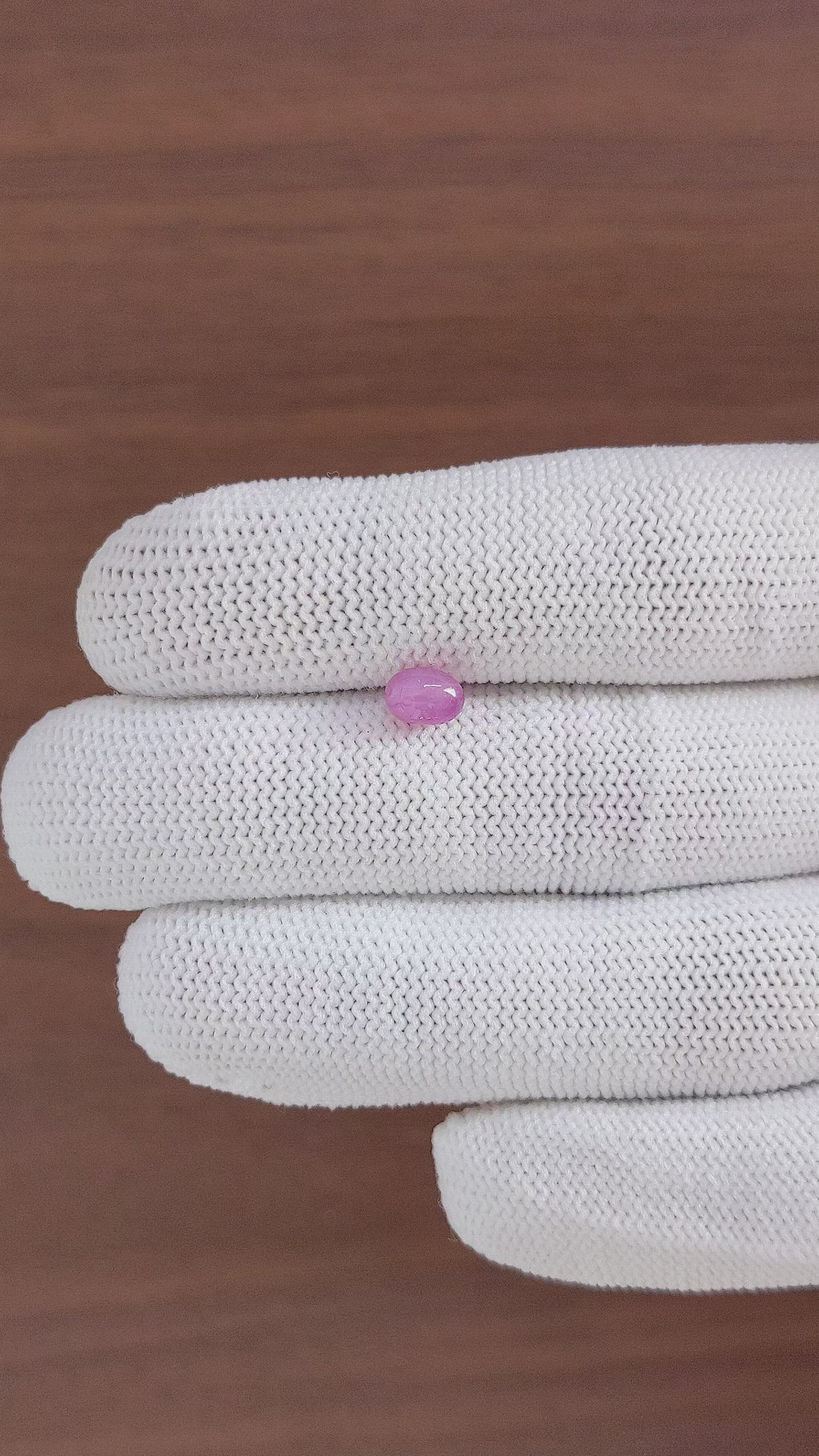 1.41 Ct. Pink Star Sapphire from Ceylon (Sri Lanka) Size Video