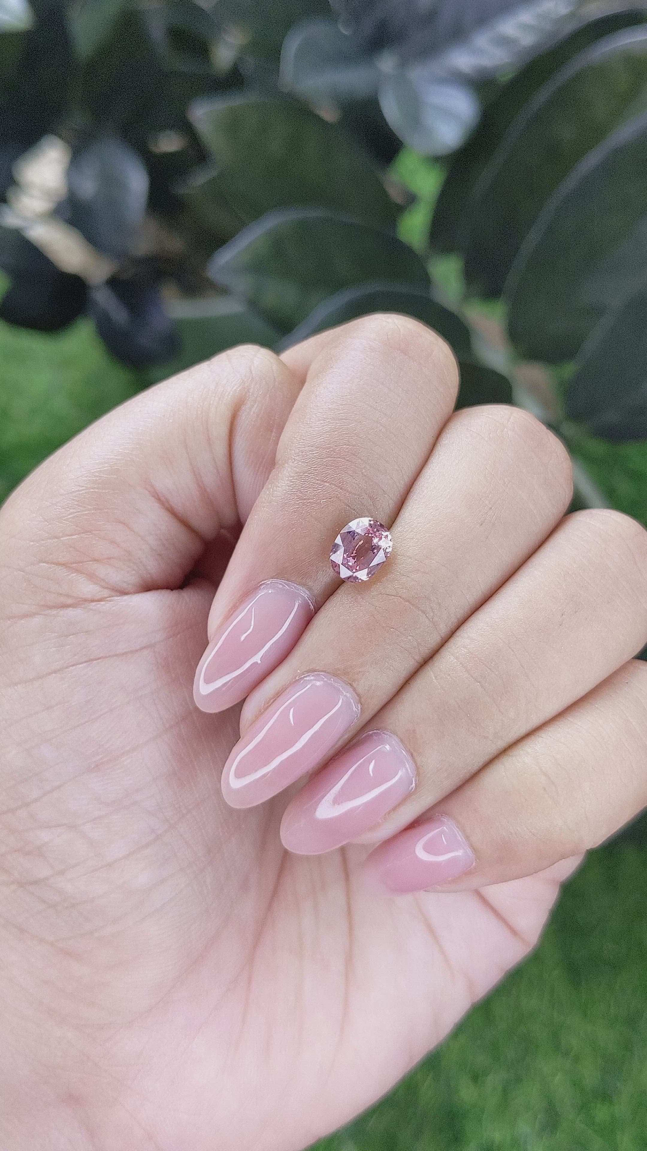 1.53 Ct. Padparadscha Sapphire from Madagascar Size Video