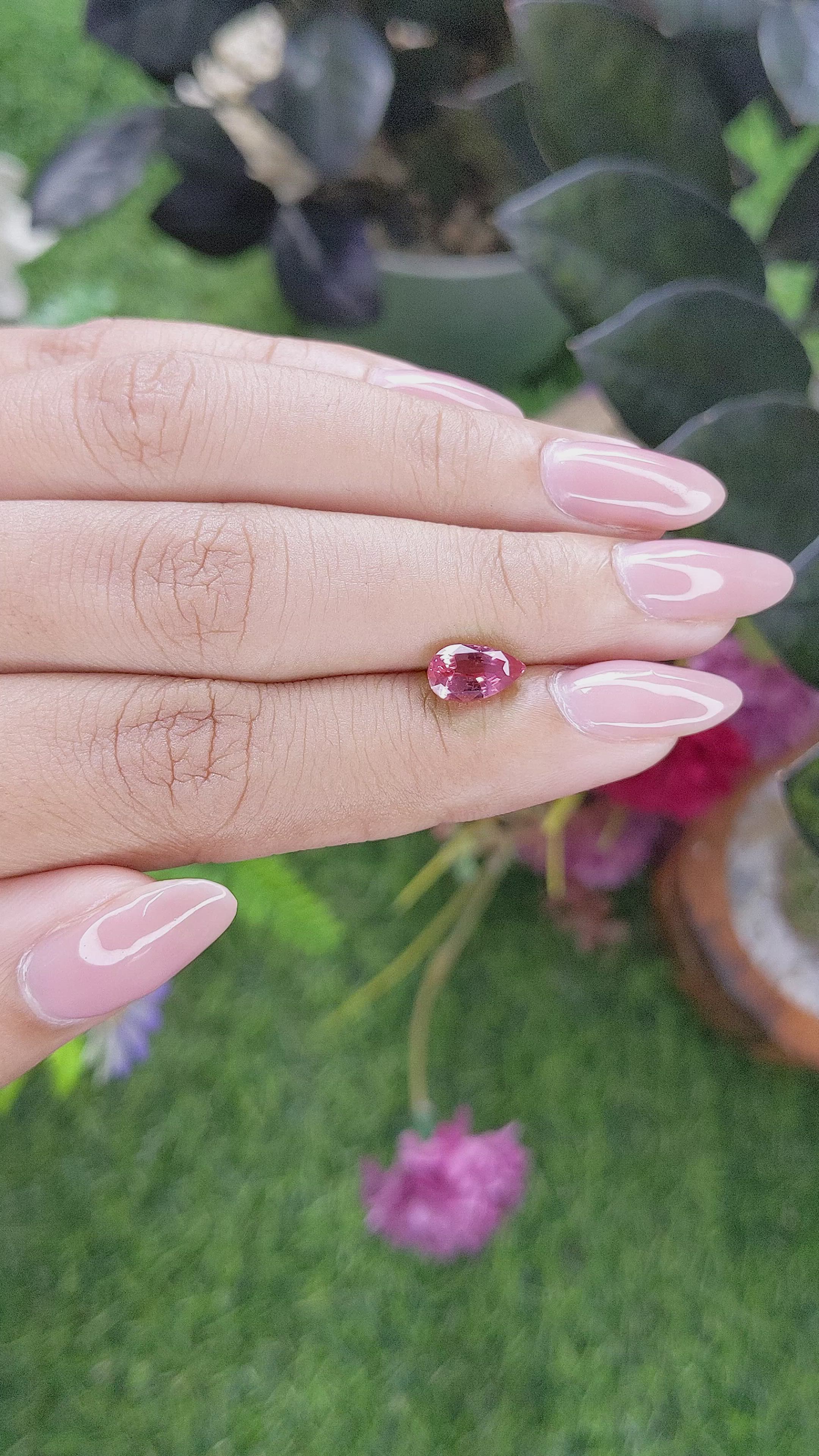 1.52 Ct. Padparadscha Sapphire from Madagascar Size Video