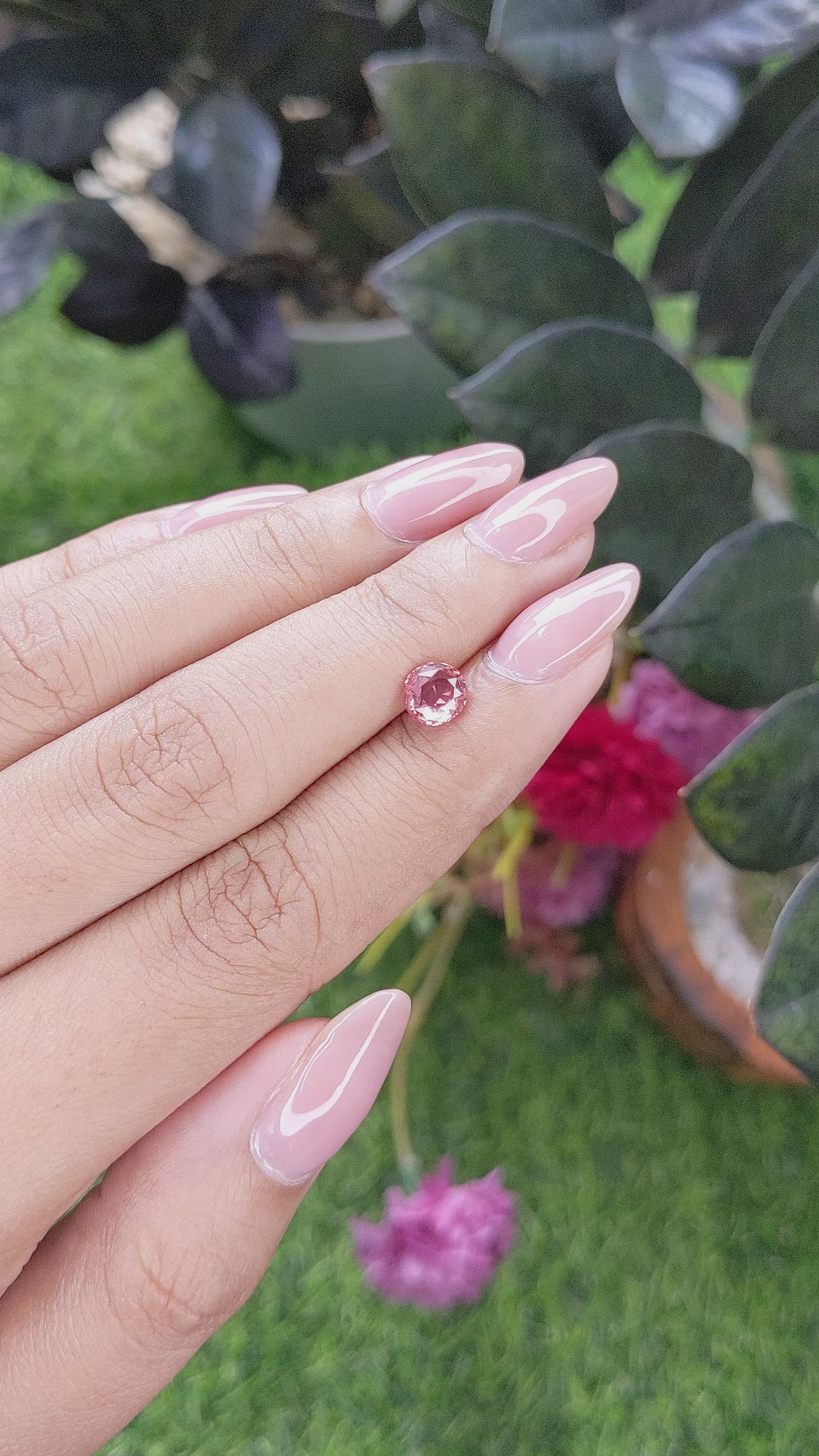 1.10 Ct. Padparadscha Sapphire from Madagascar Size Video