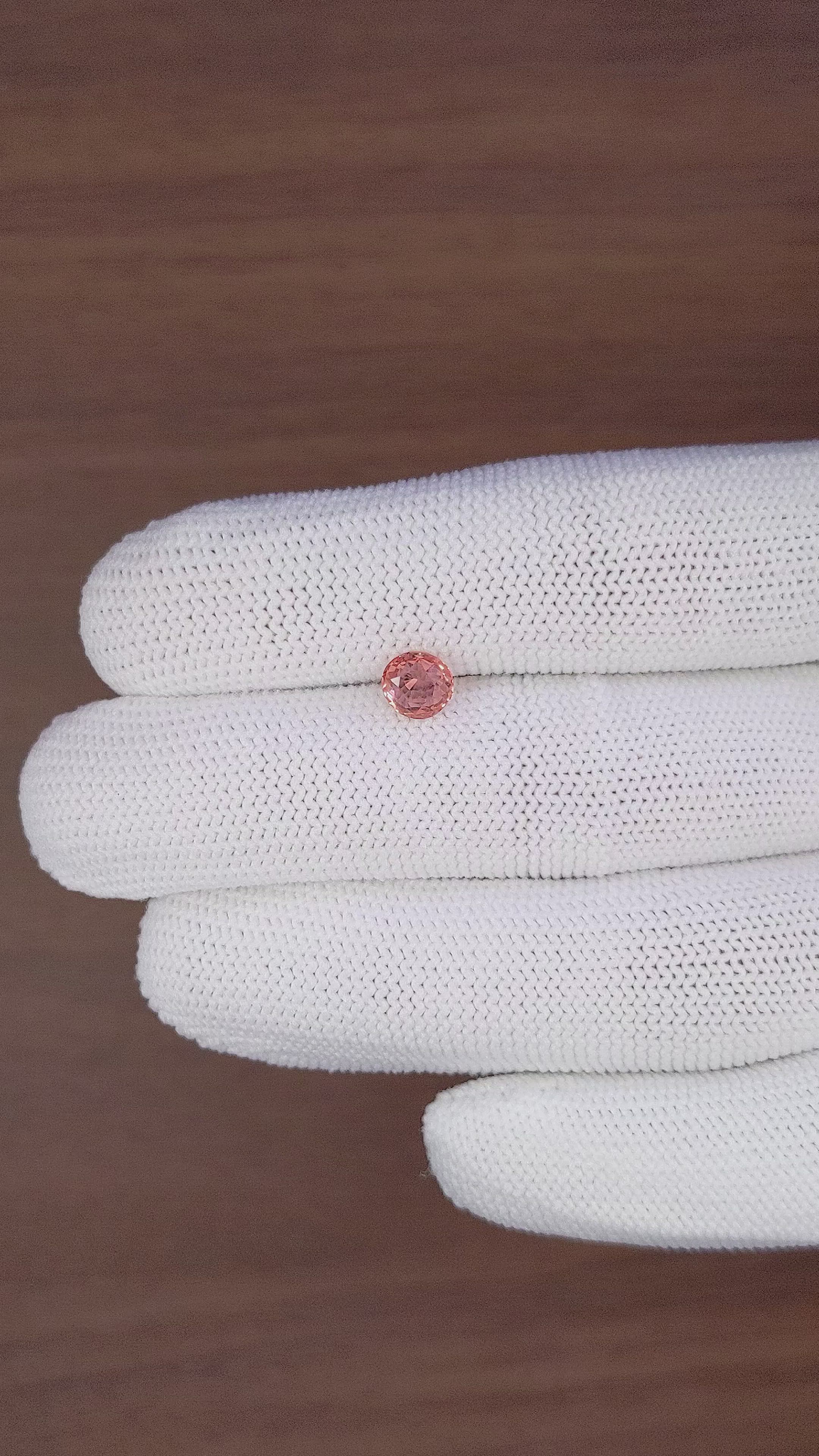 1.10 Ct. Padparadscha Sapphire from Madagascar Size Video