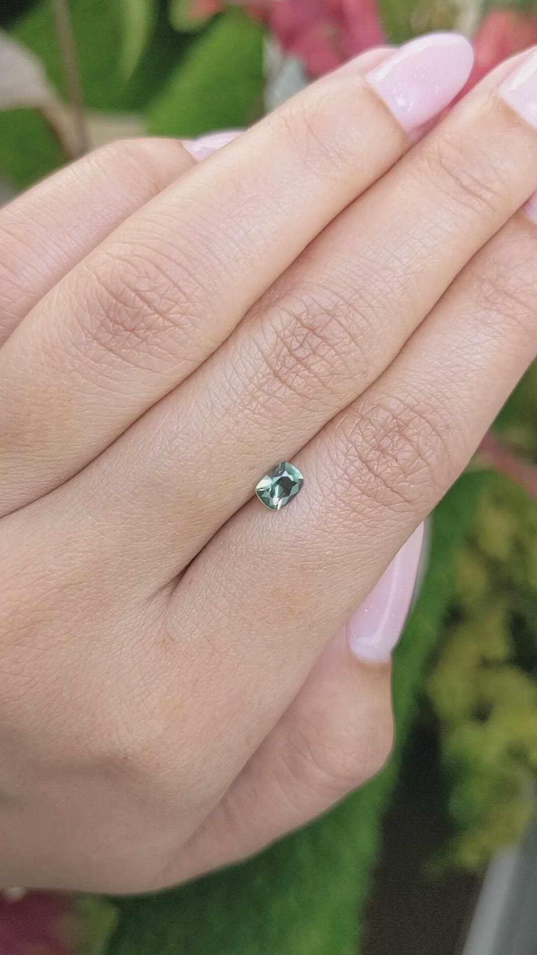 0.52 Ct. Green Sapphire from Ceylon (Sri Lanka) Size Video