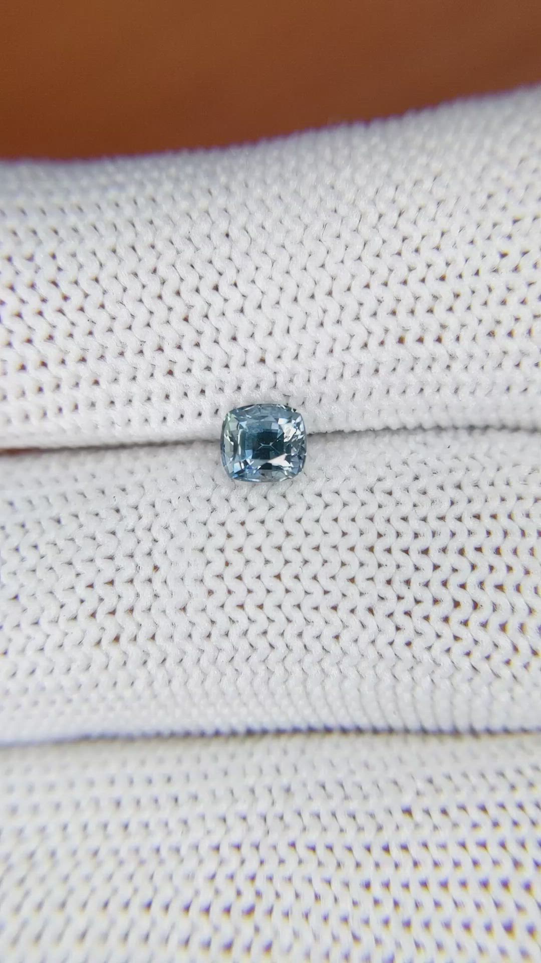 0.67 Ct. Greenish Blue Sapphire from Ceylon (Sri Lanka) Size Video