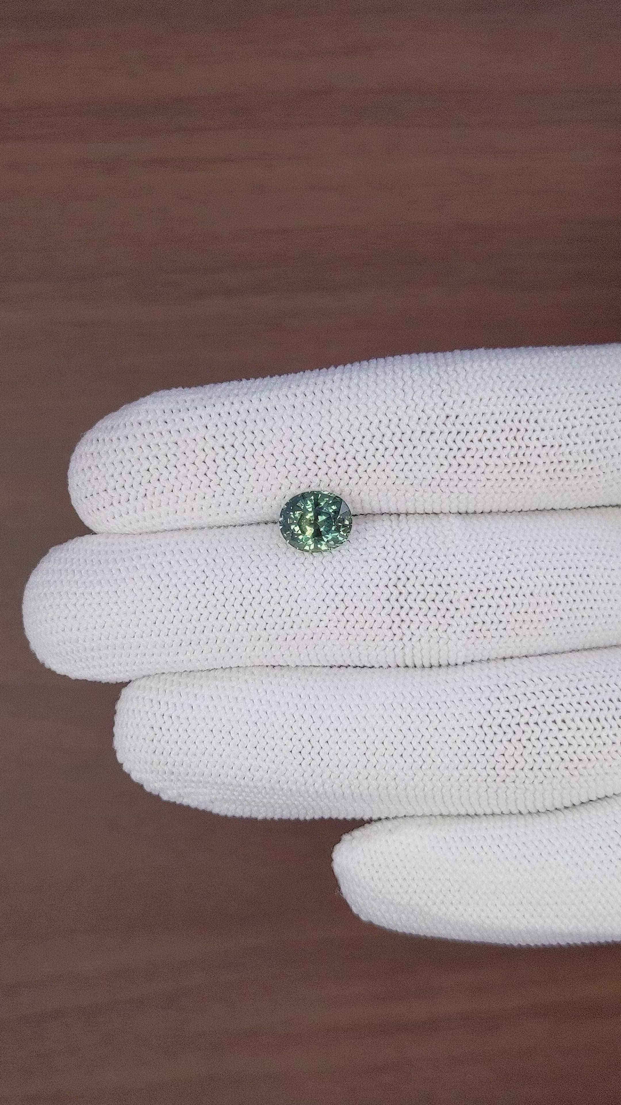 2.60 Ct. Bluish Green Sapphire from Tanzania Size Video