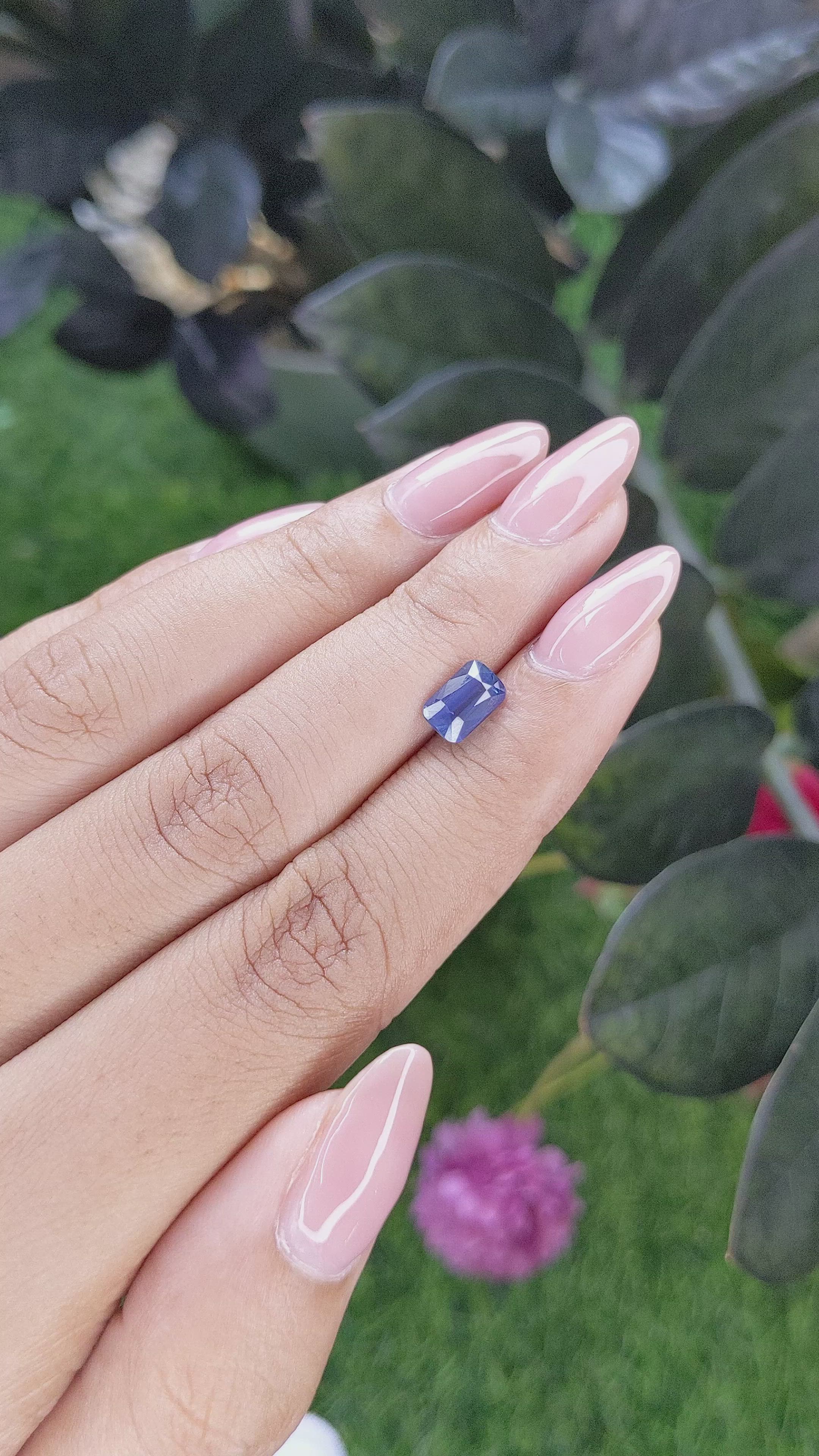 1.54 Ct. Blue Sapphire from Madagascar Size Video