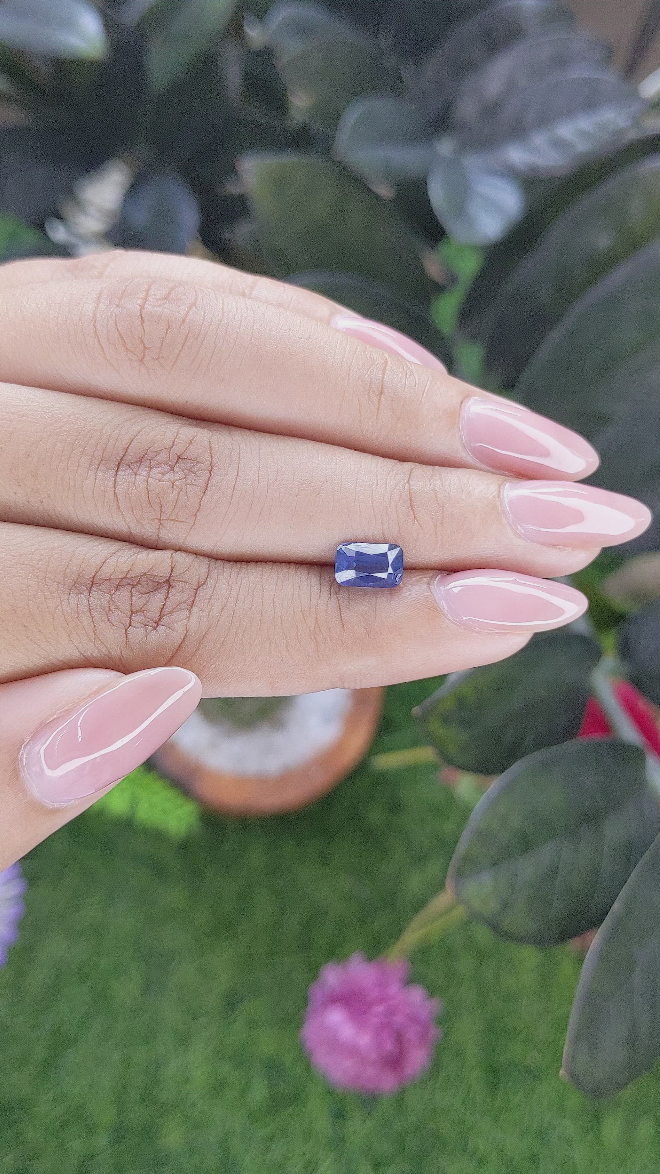 1.54 Ct. Blue Sapphire from Madagascar Size Video