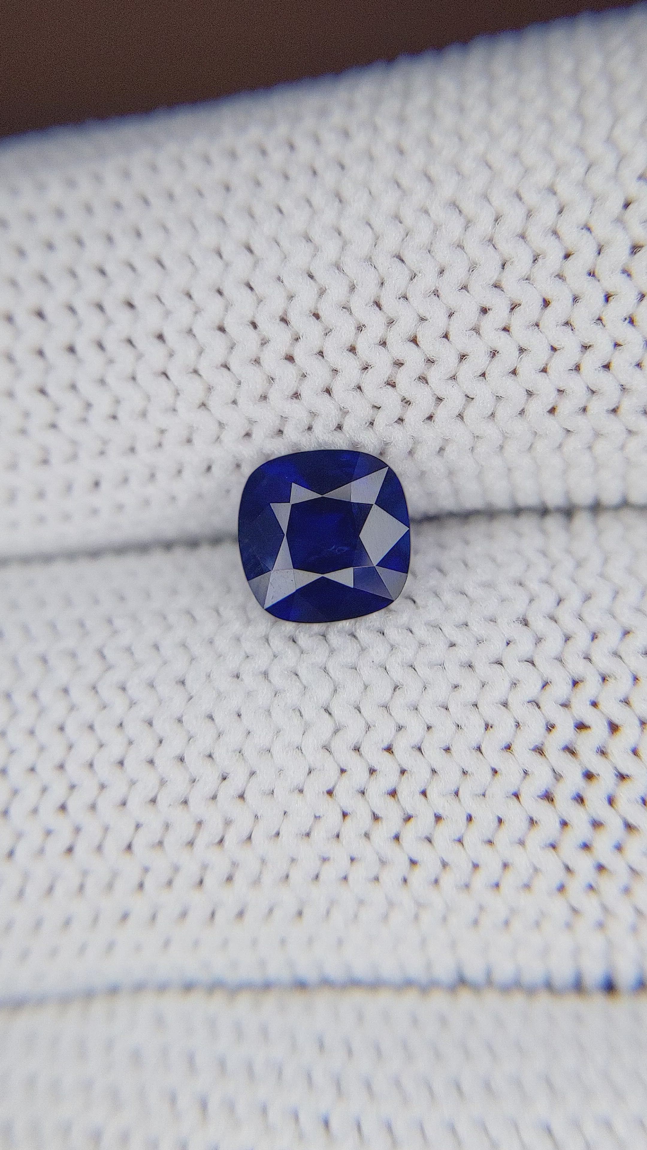 1.52 Ct. Blue Sapphire from Burma (Myanmar) Size Video