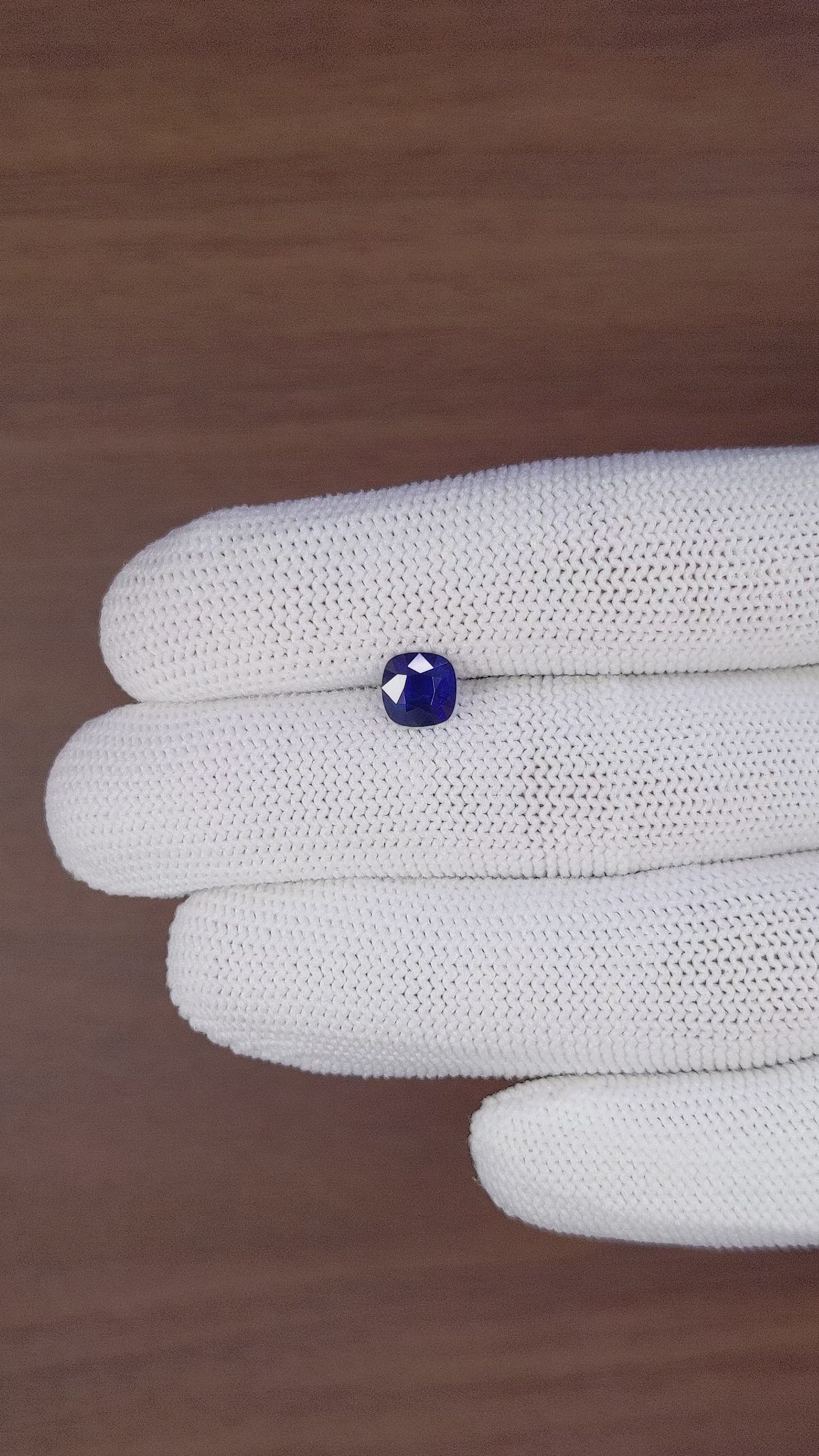 1.52 Ct. Blue Sapphire from Burma (Myanmar) Size Video