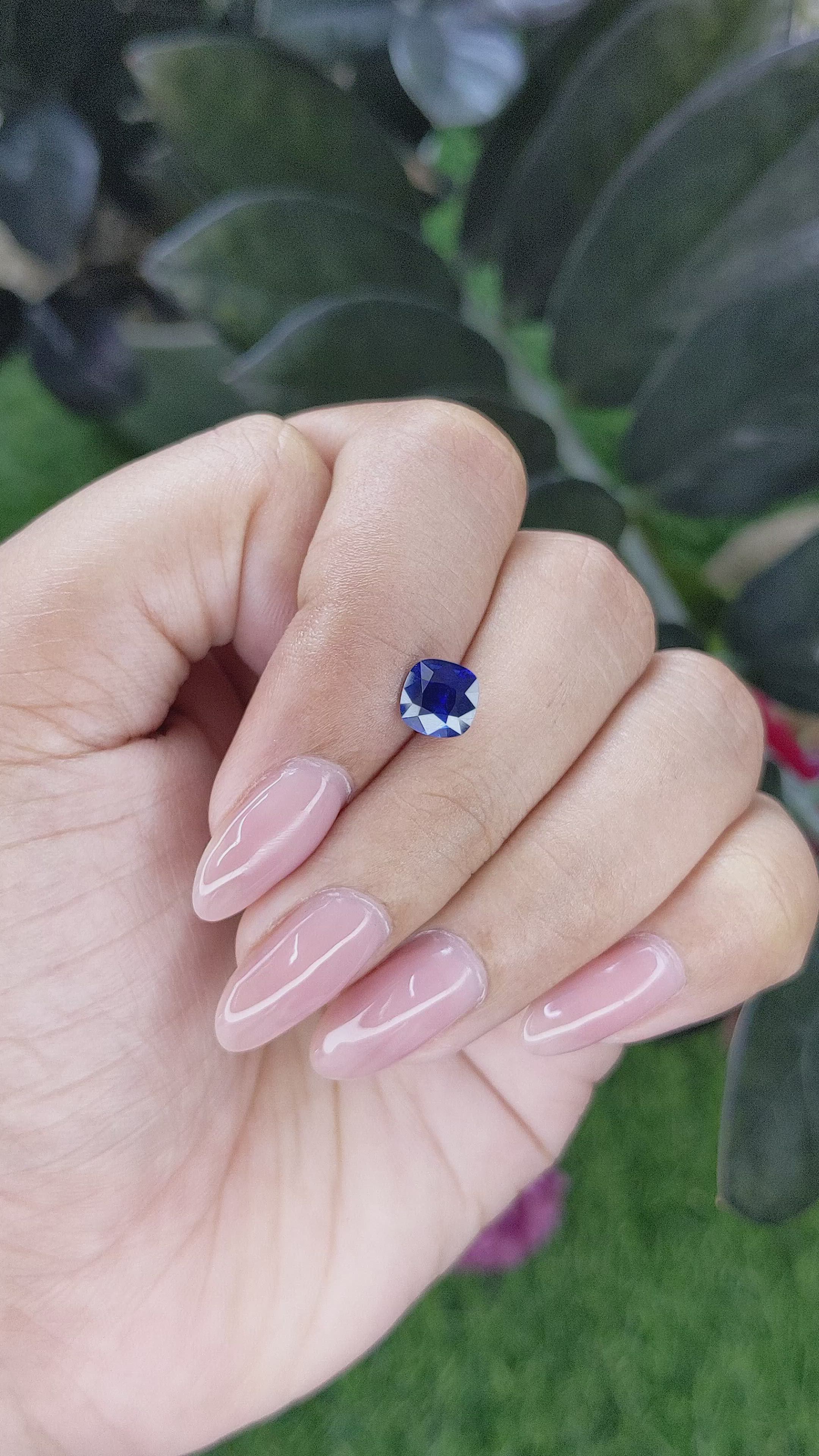 1.52 Ct. Blue Sapphire from Burma (Myanmar) Size Video