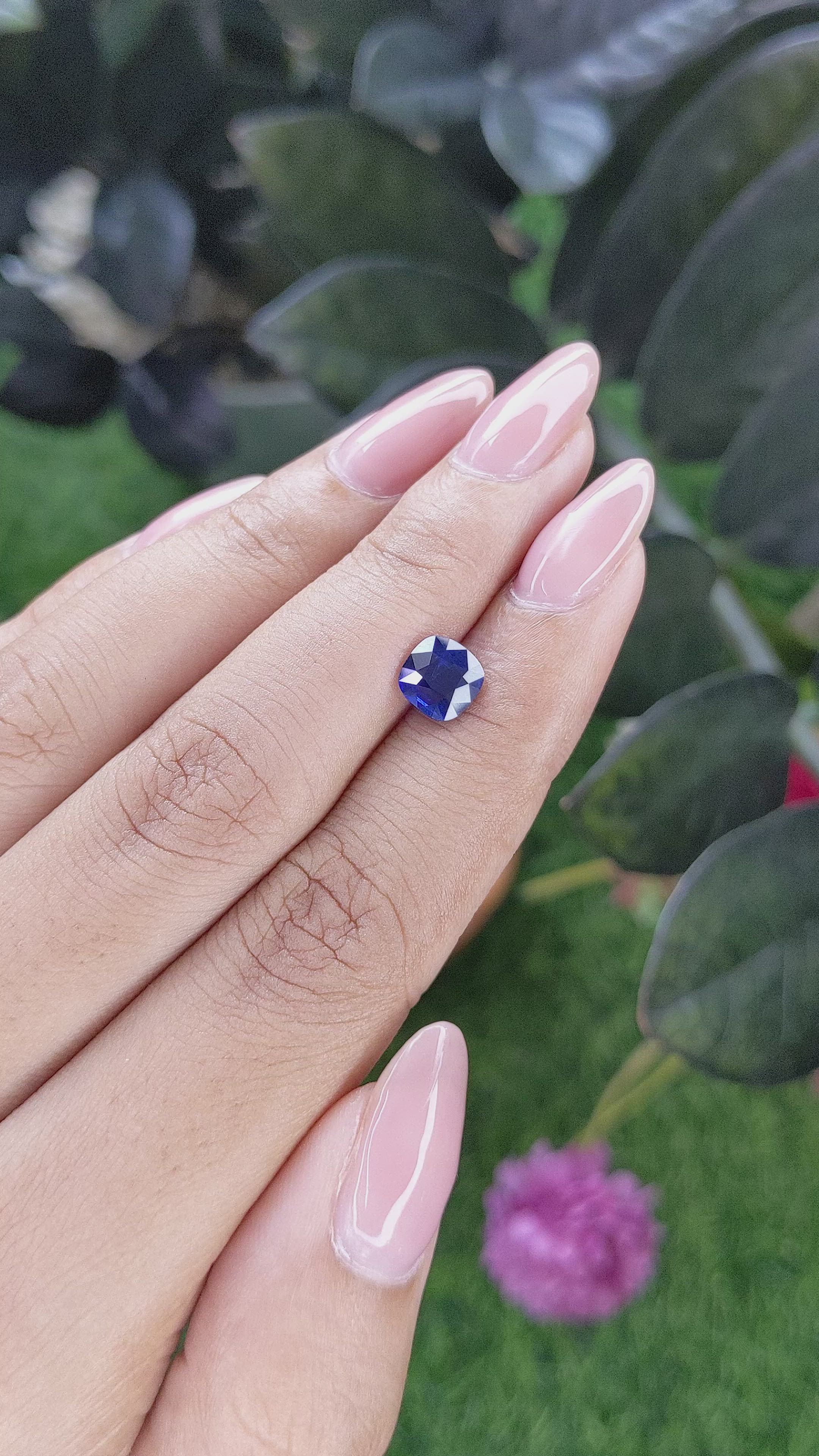 1.52 Ct. Blue Sapphire from Burma (Myanmar) Size Video