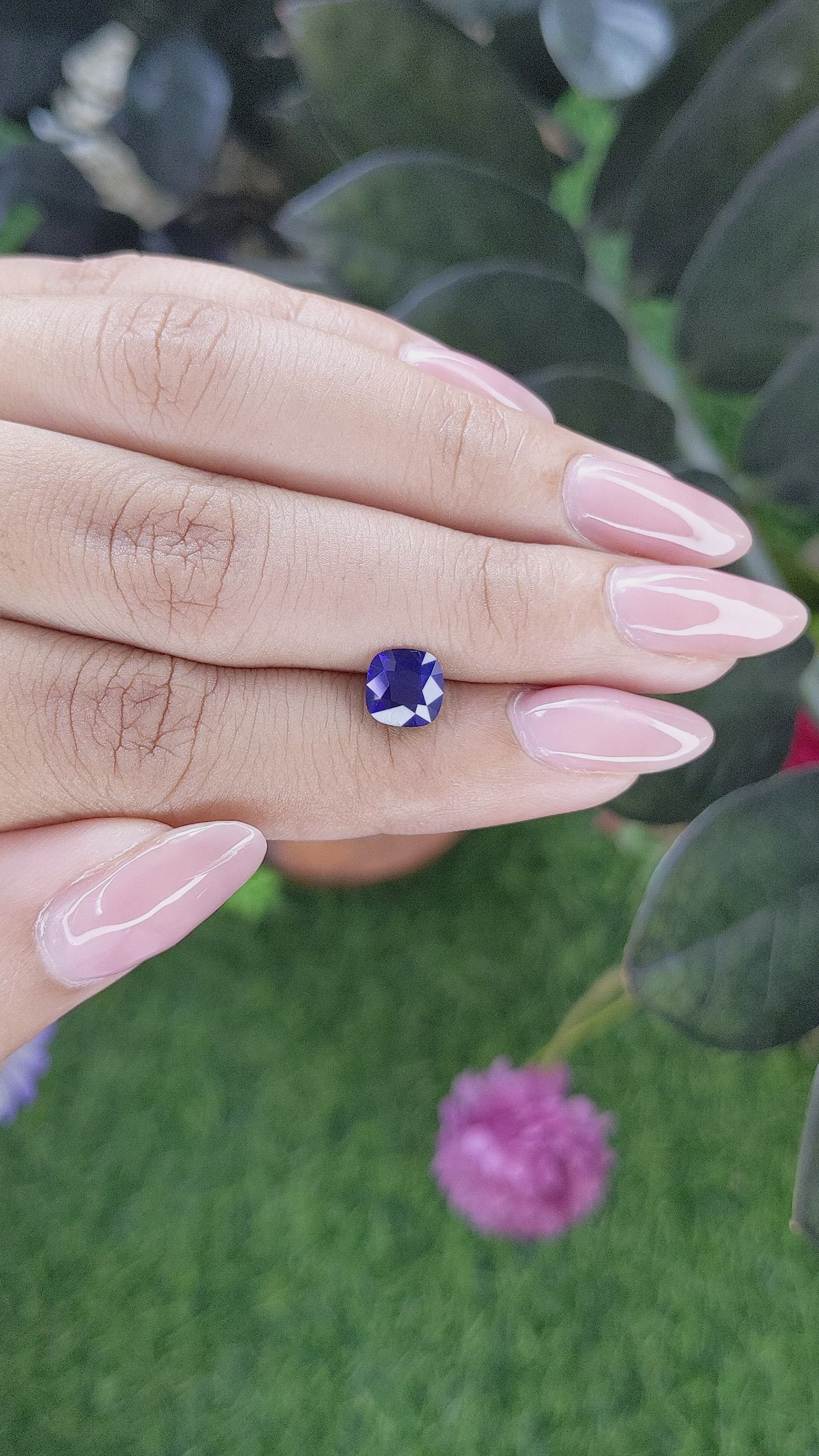 1.52 Ct. Blue Sapphire from Burma (Myanmar) Size Video