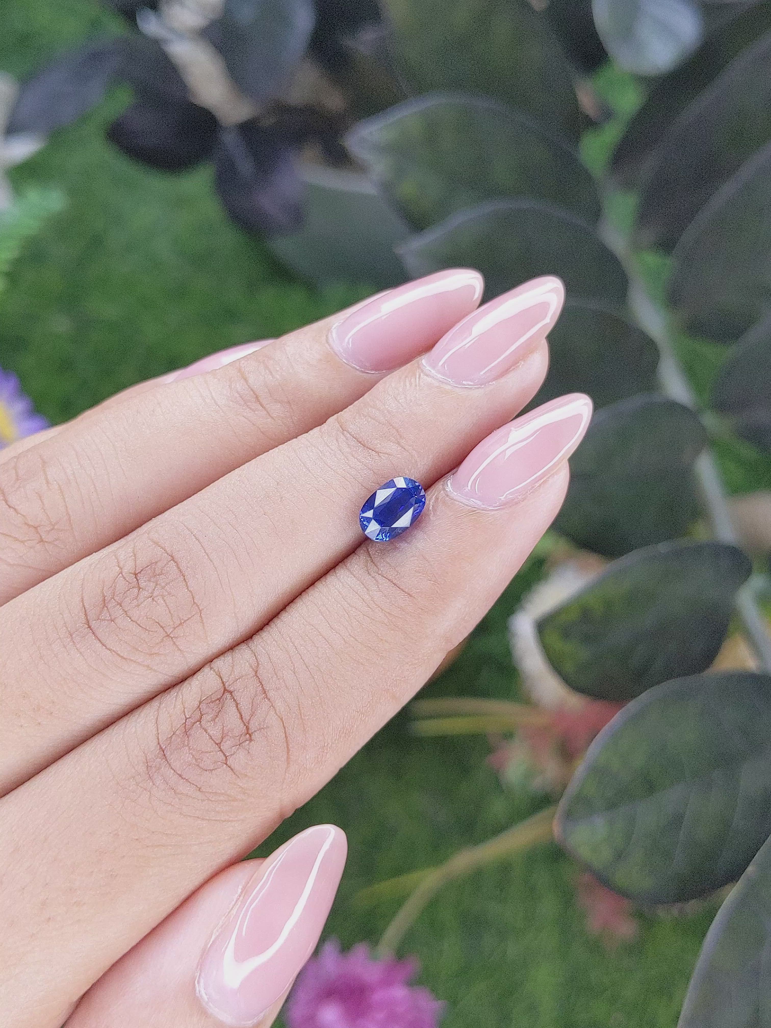 1.45 Ct. Blue Sapphire from Madagascar Size Video