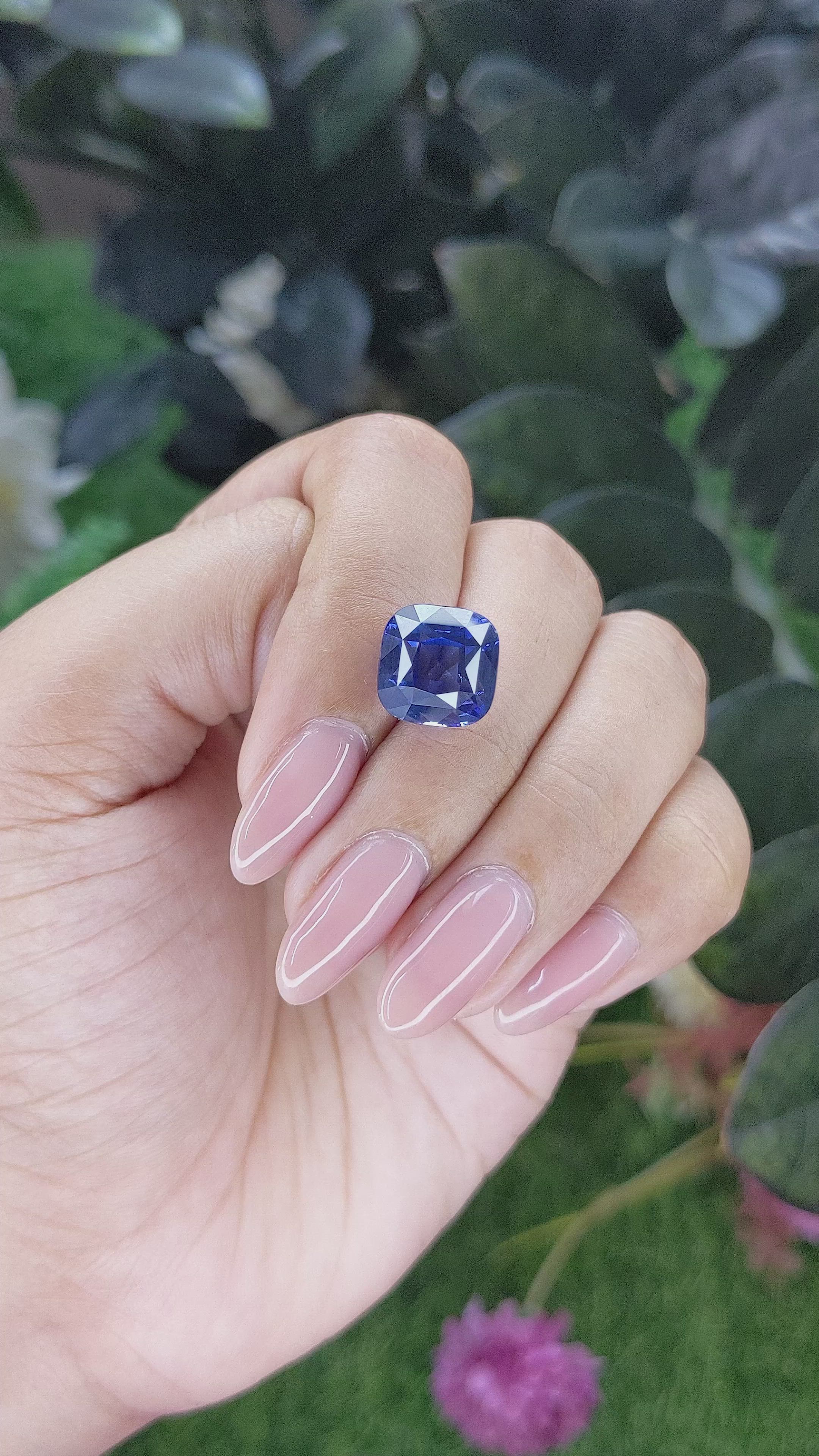 10.10 Ct. Blue Sapphire from Ceylon (Sri Lanka) Size Video