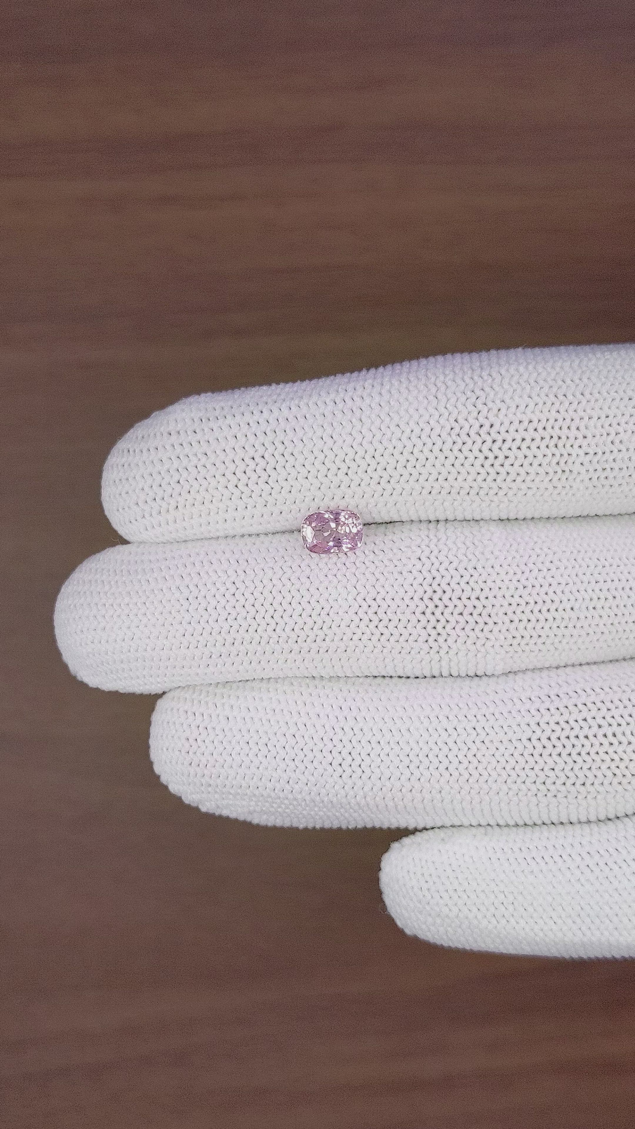 1.25 Ct. Purplish Pink Sapphire from Madagascar Size Video