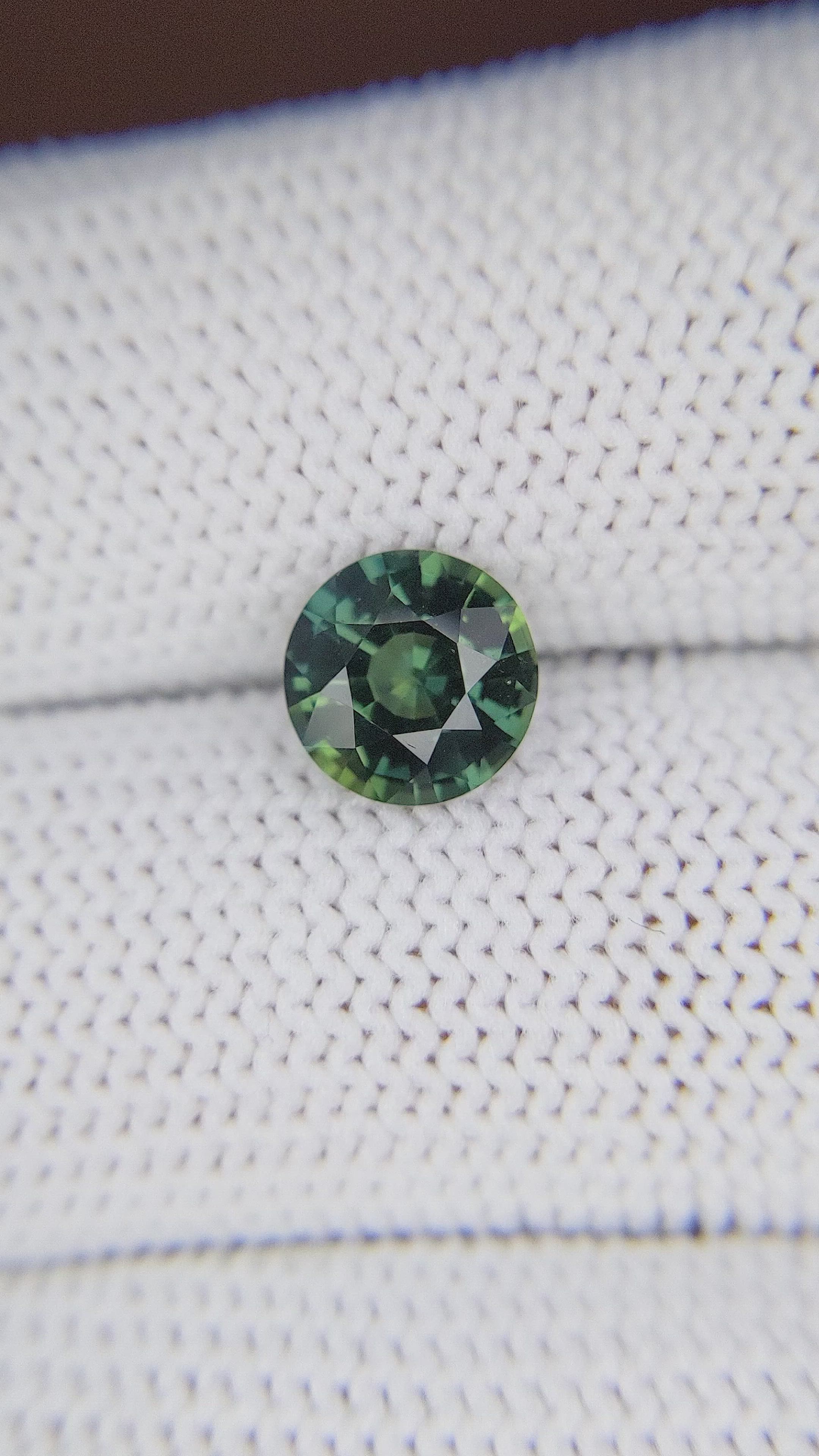 2.07 Ct. Bluish Green Sapphire from Tanzania Size Video