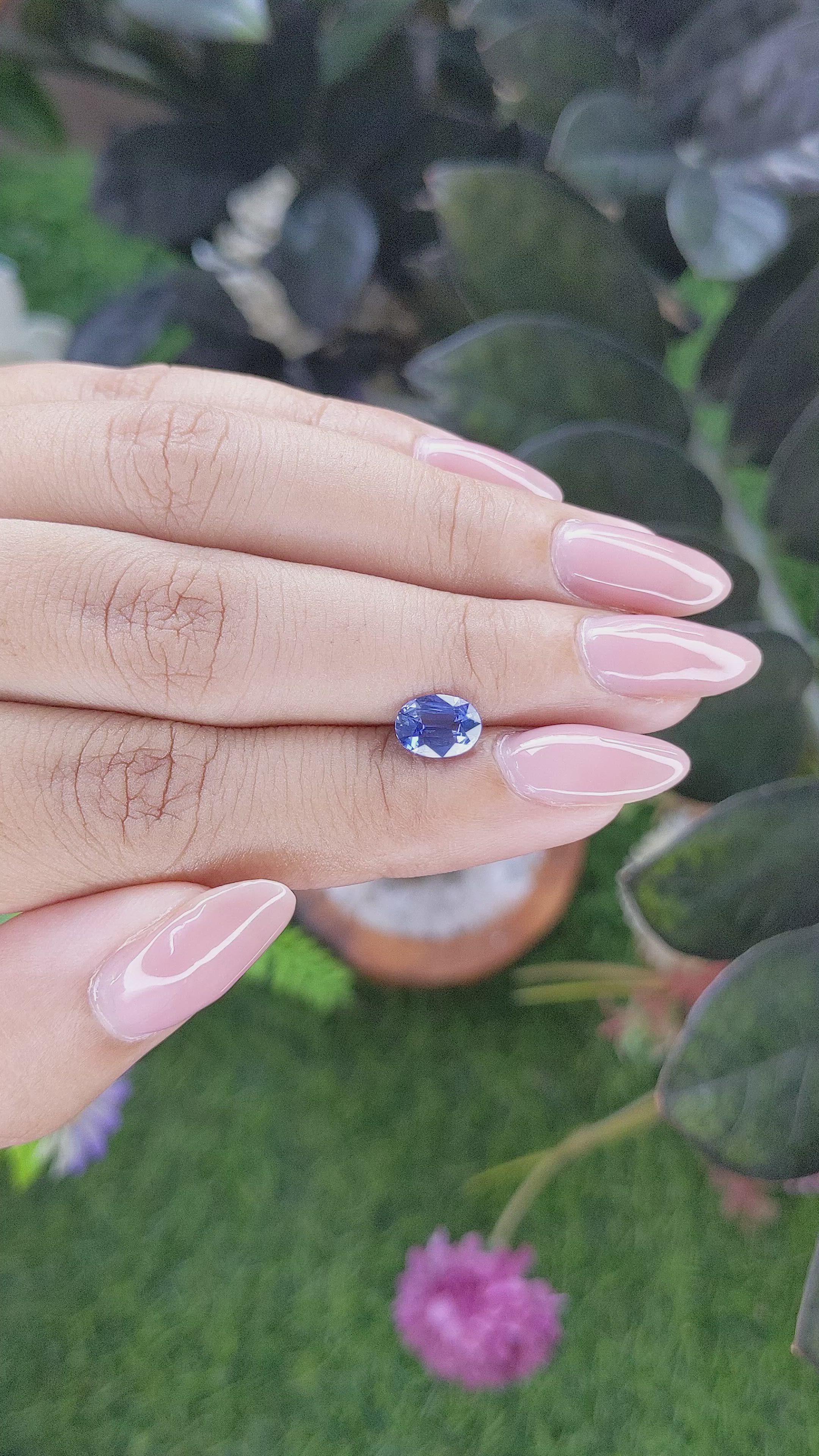 1.26 Ct. Blue Sapphire from Madagascar Size Video