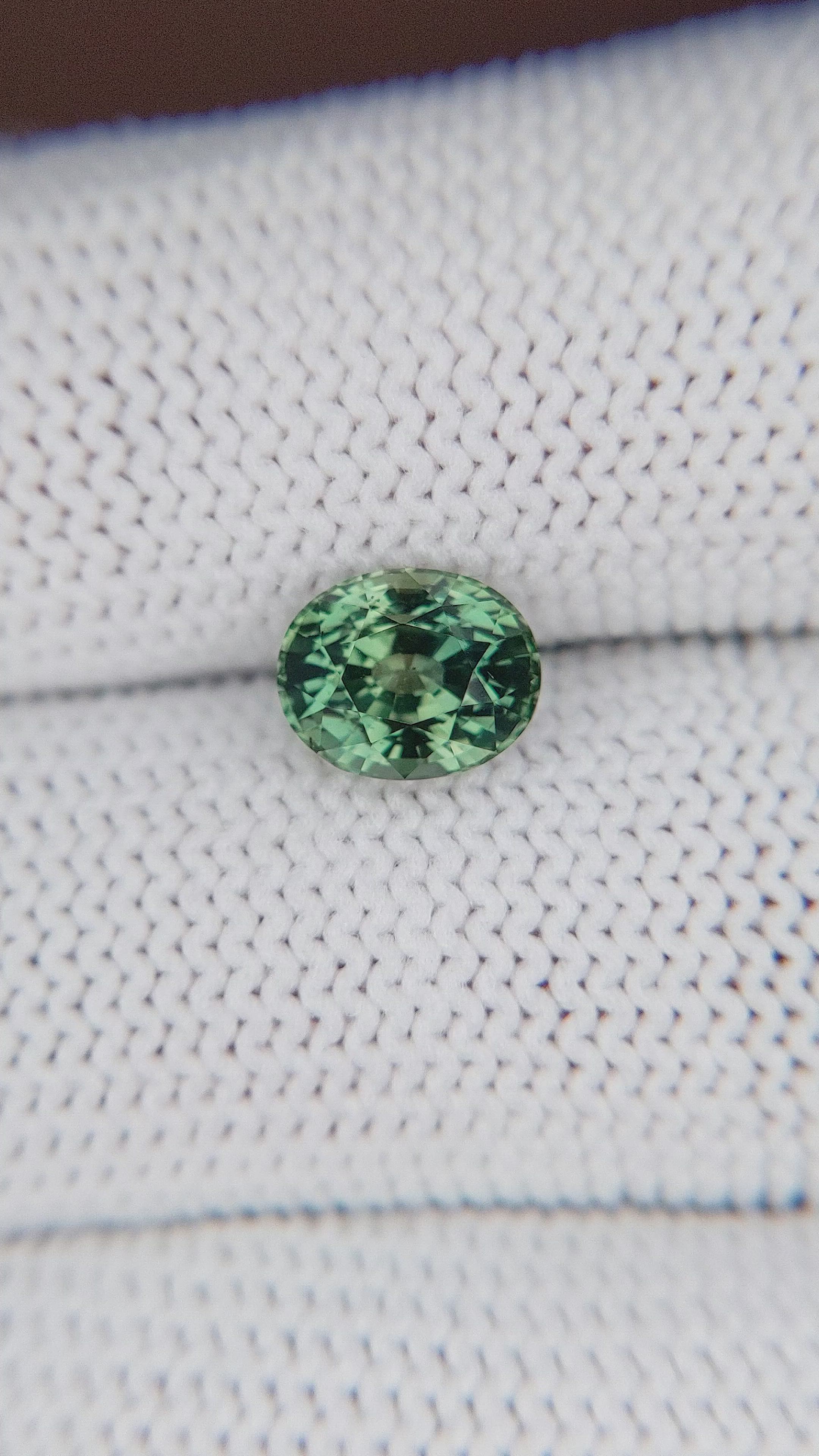 2.22 Ct. Greenish Blue Sapphire from Tanzania Size Video