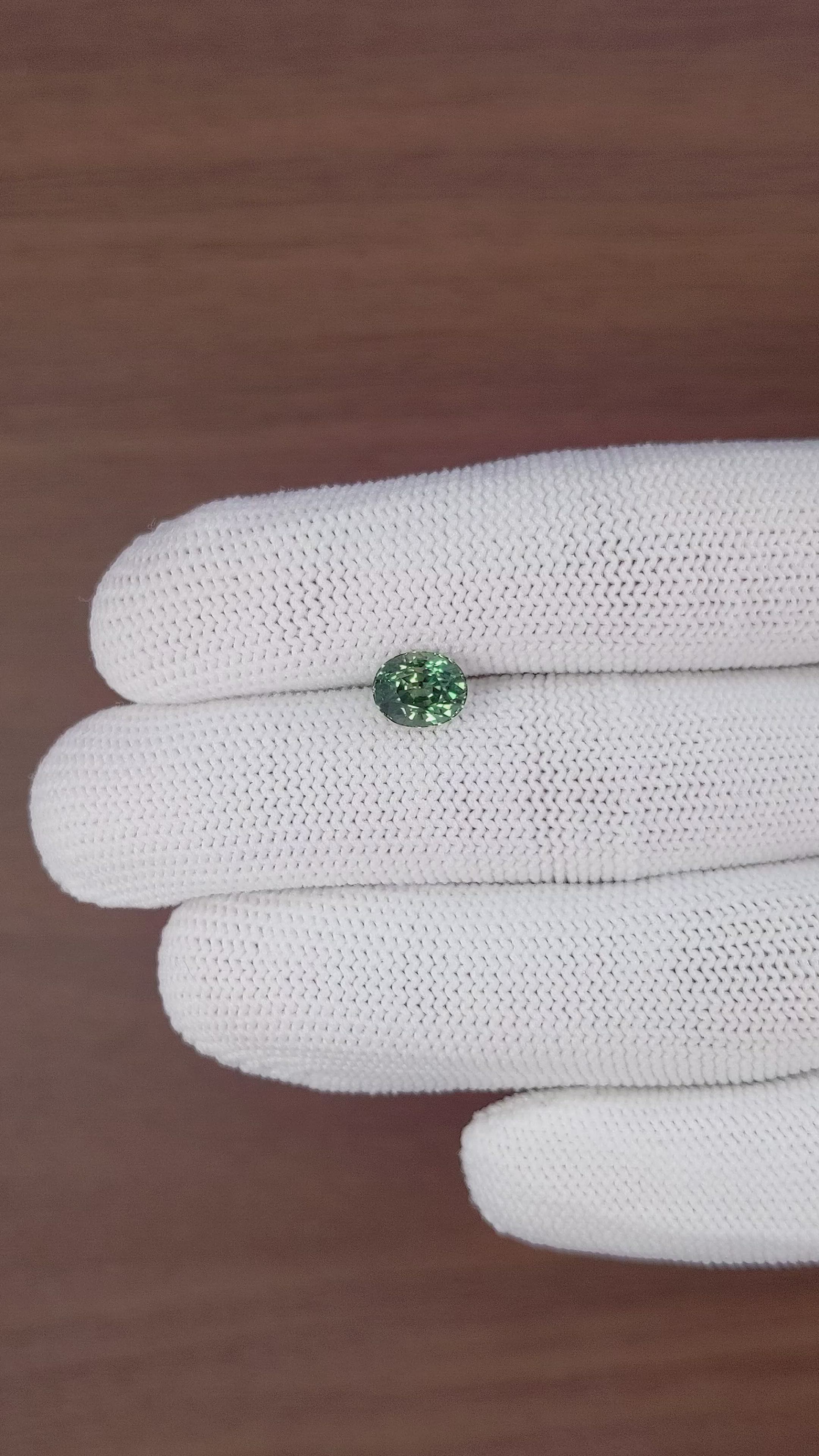 2.22 Ct. Greenish Blue Sapphire from Tanzania Size Video