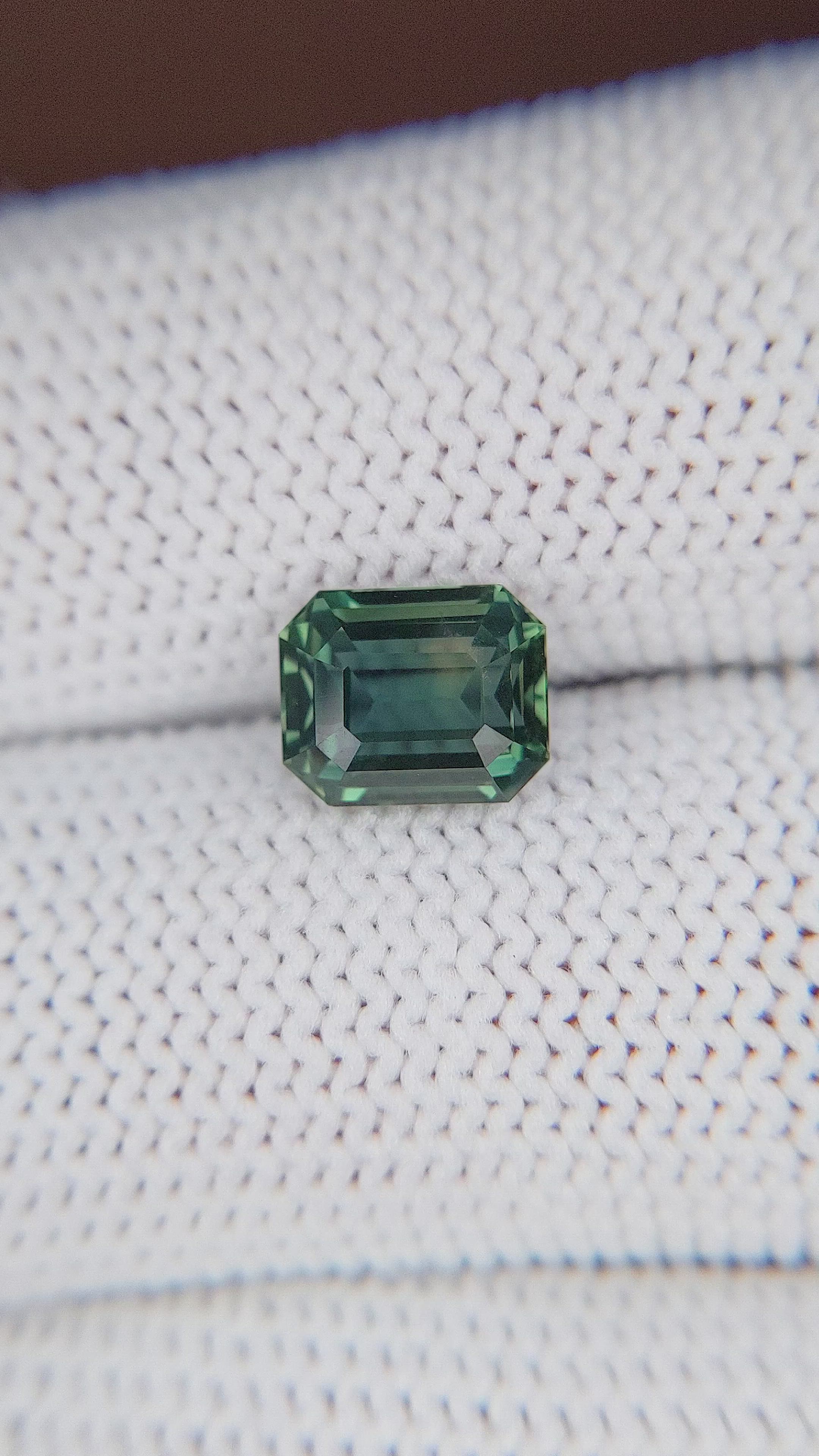2.55 Ct. Bluish Green Sapphire from Tanzania Size Video