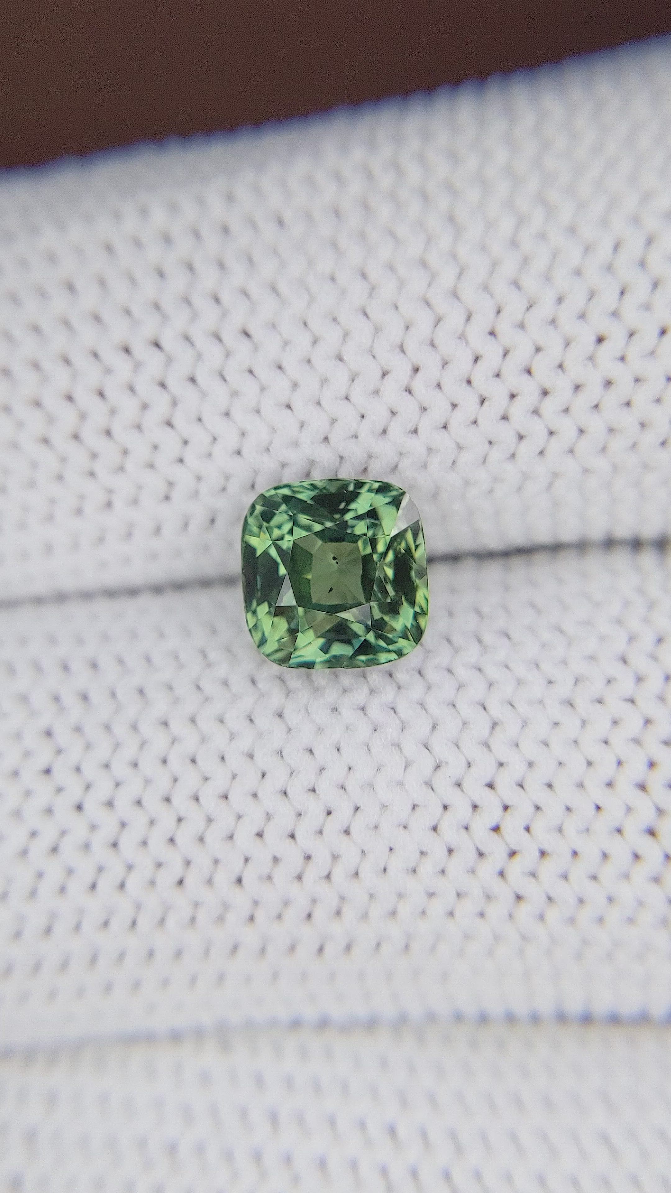 2.53 Ct. Bluish Green Sapphire from Tanzania Size Video