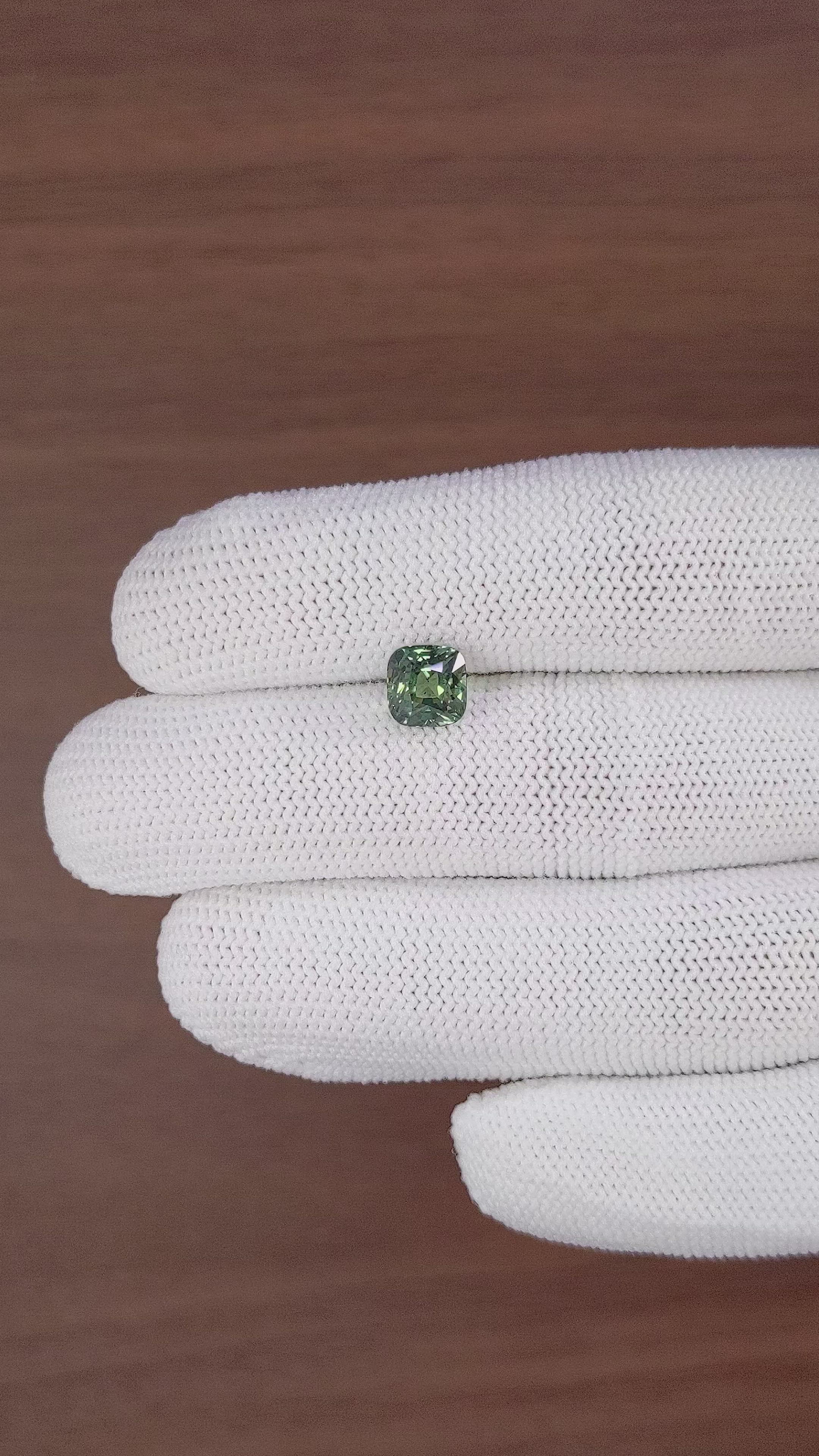 2.53 Ct. Bluish Green Sapphire from Tanzania Size Video