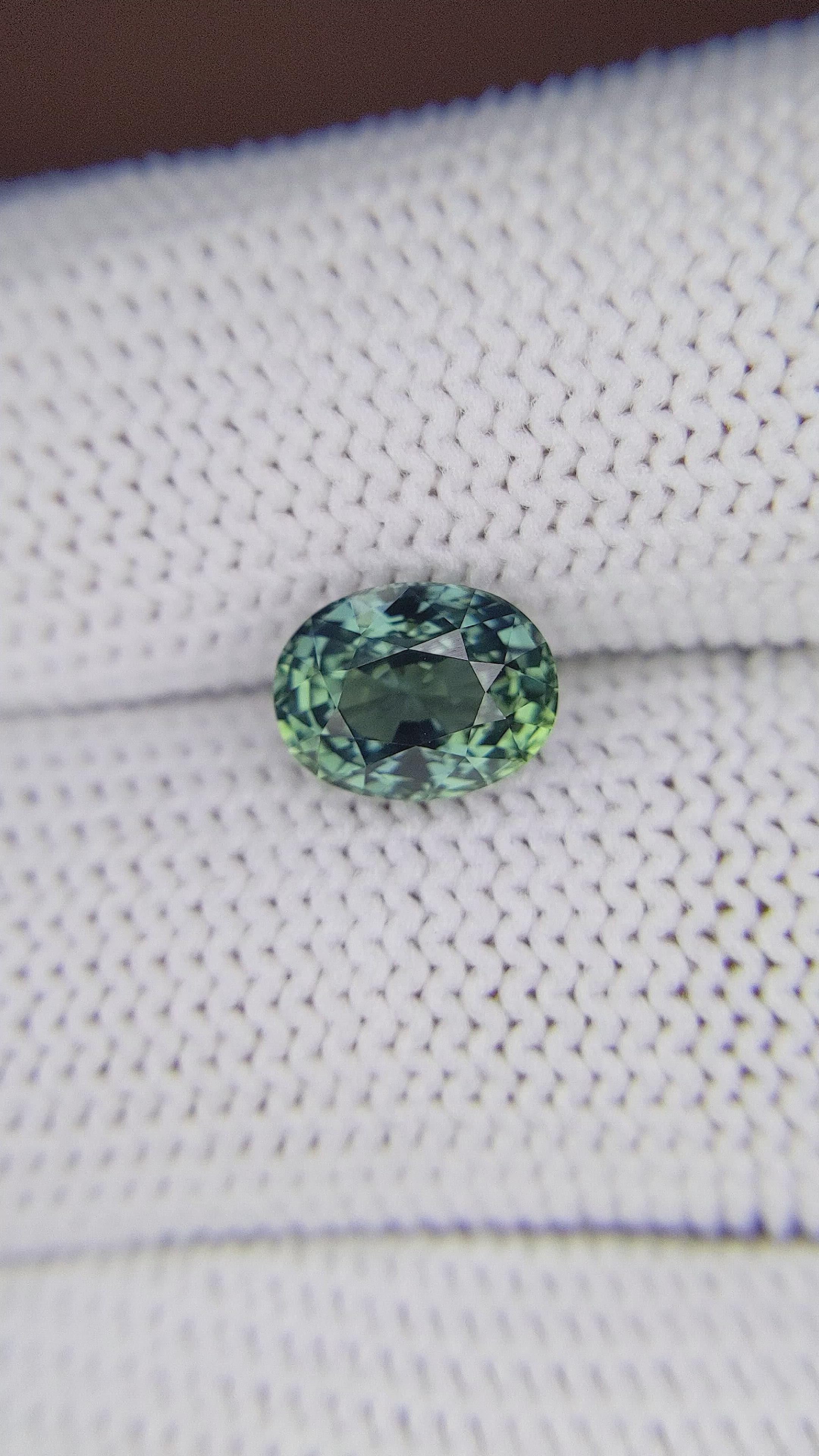 2.50 Ct. Bluish Green Sapphire from Tanzania Size Video