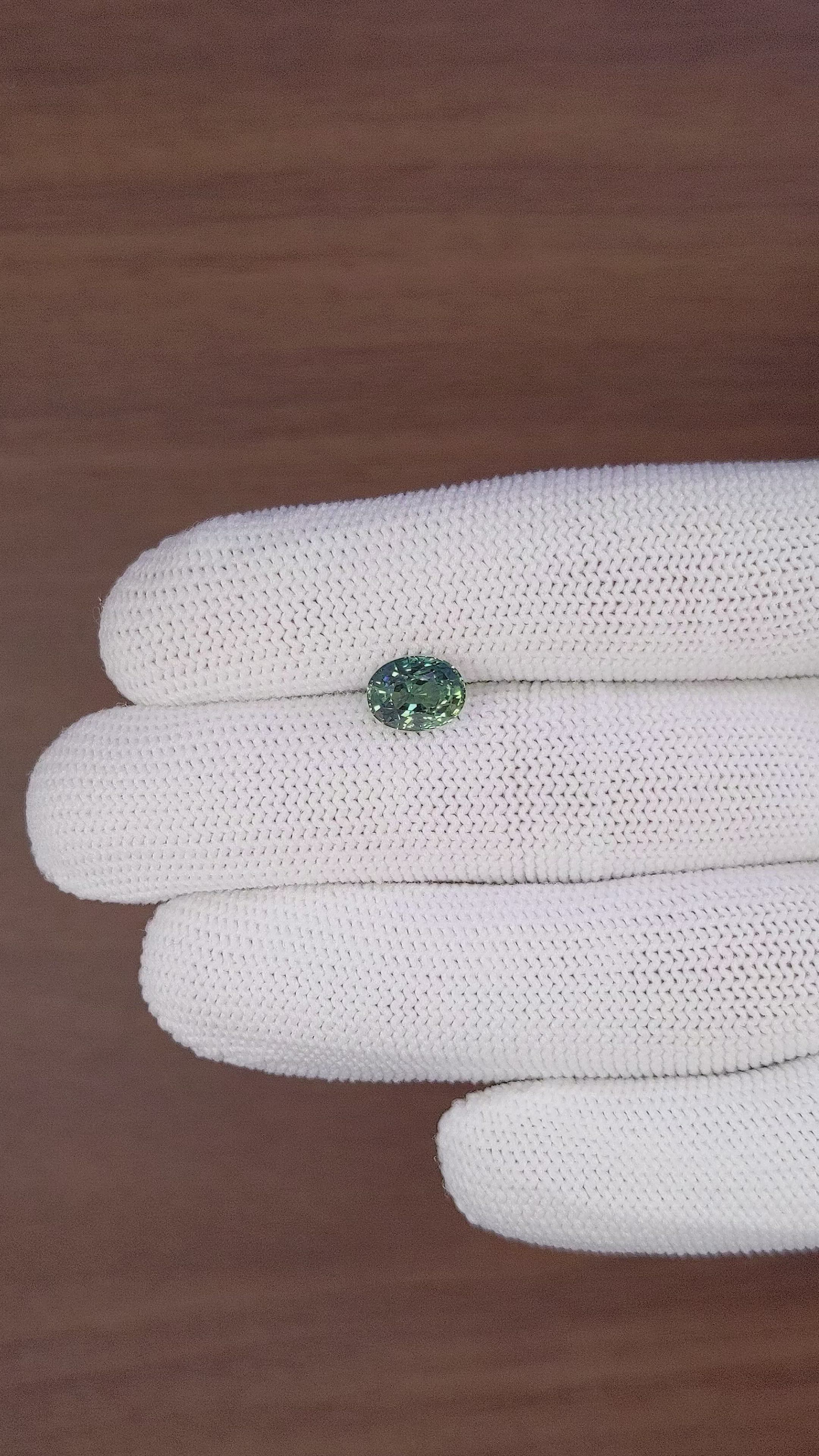 2.50 Ct. Bluish Green Sapphire from Tanzania Size Video