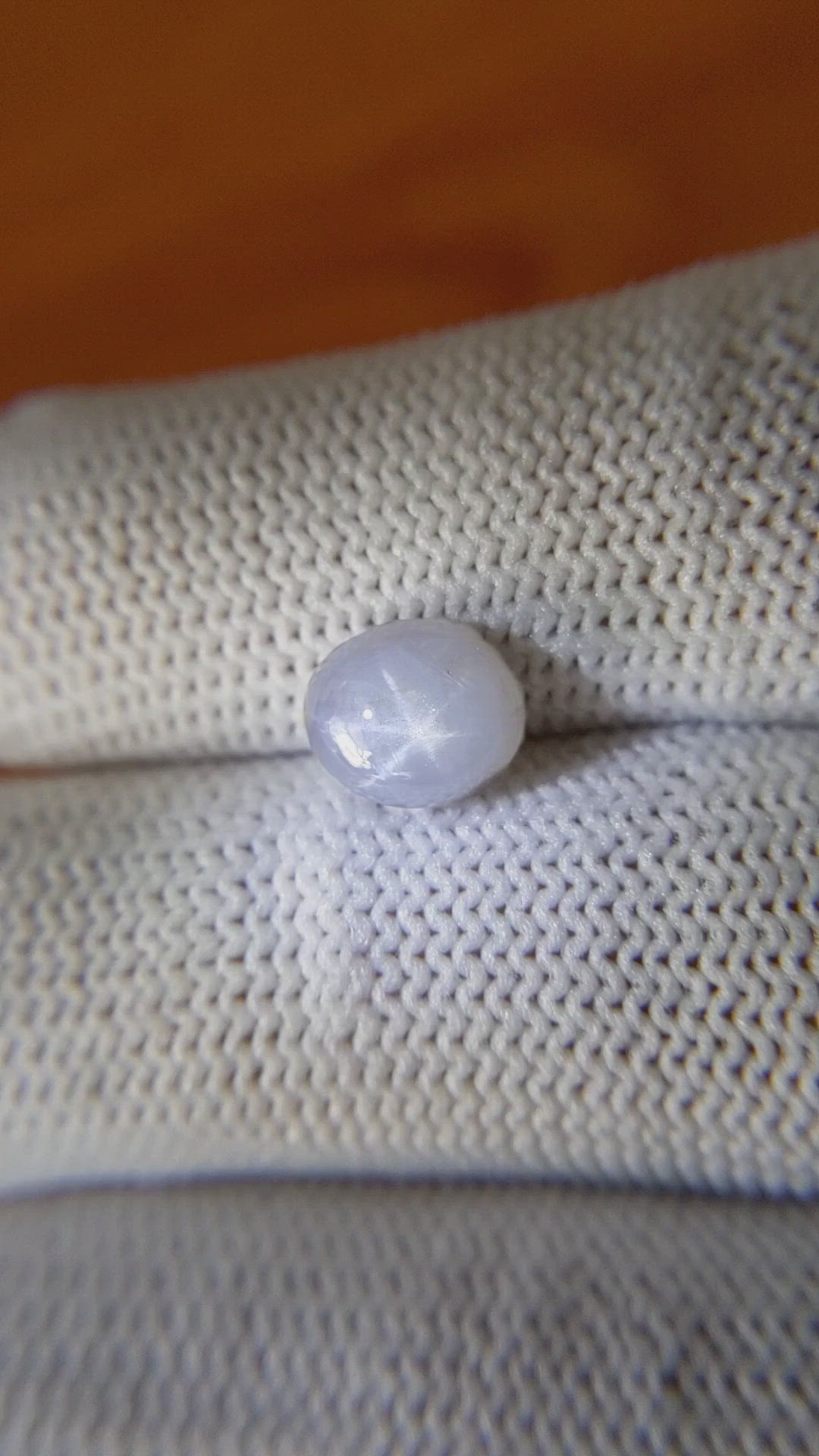 2.83 Ct. Greyish Blue Star Sapphire from Ceylon (Sri Lanka) Size Video