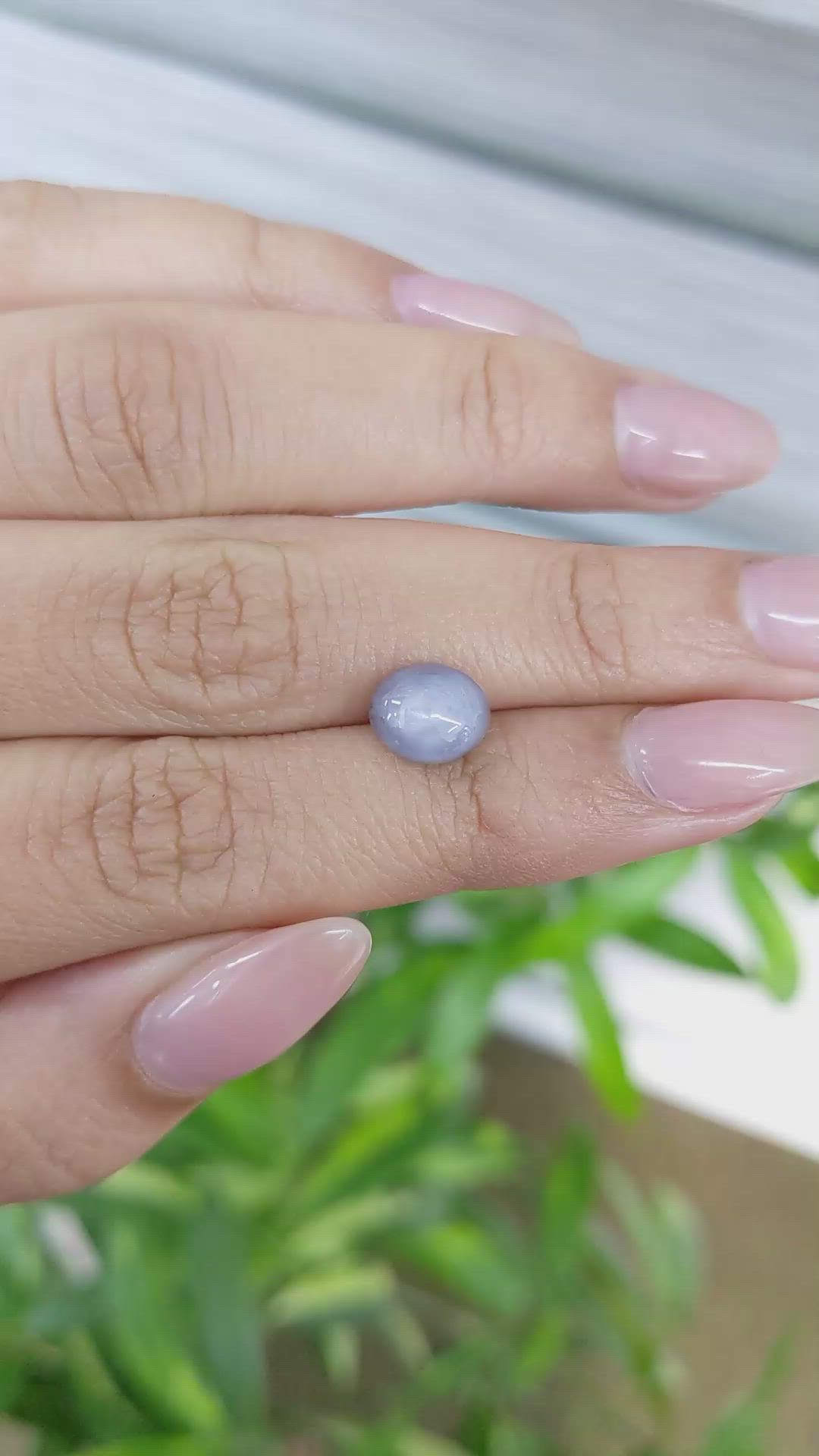 2.83 Ct. Greyish Blue Star Sapphire from Ceylon (Sri Lanka) Size Video