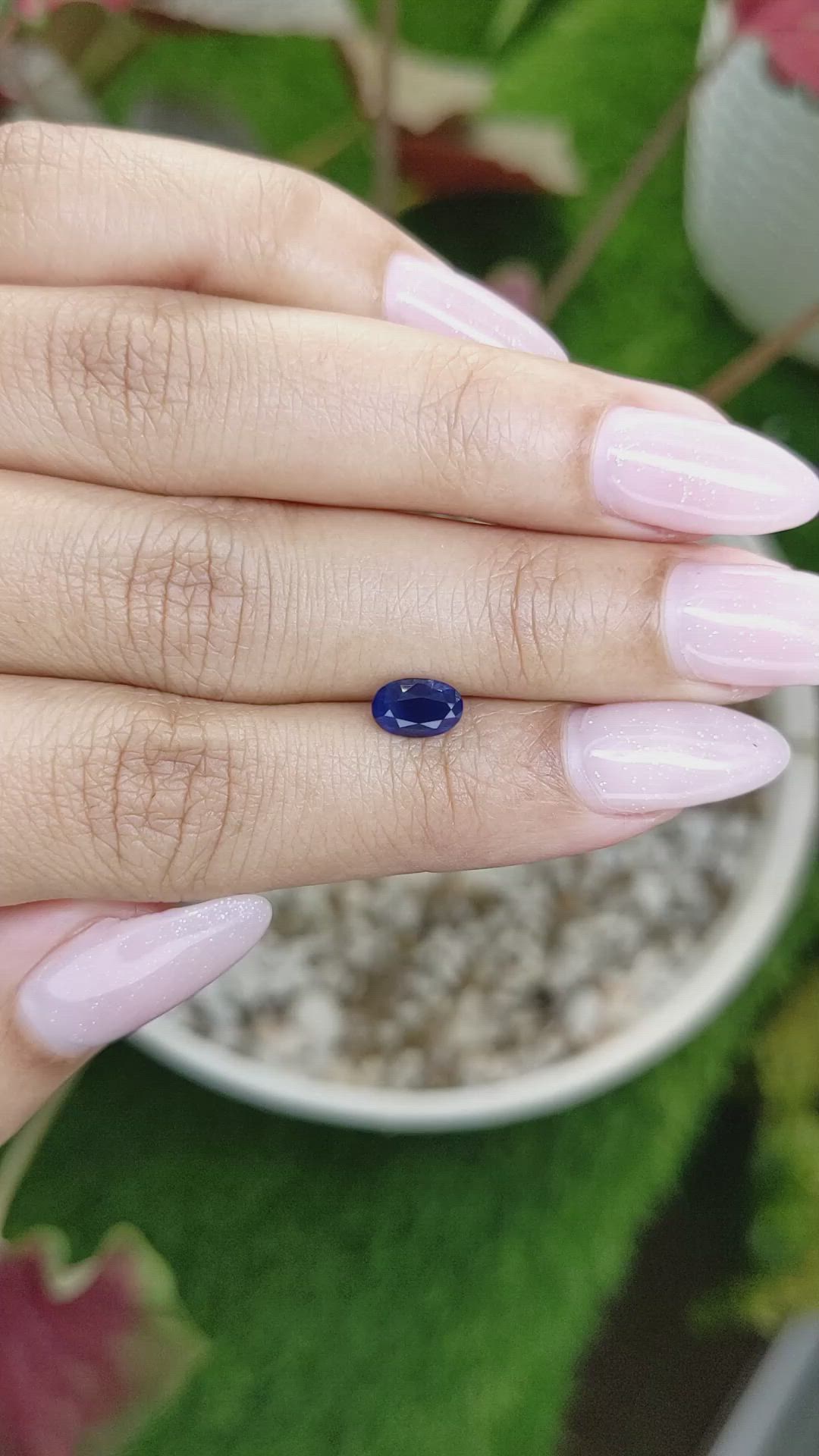 0.81 Ct. Blue Sapphire from Ceylon (Sri Lanka) Size Video