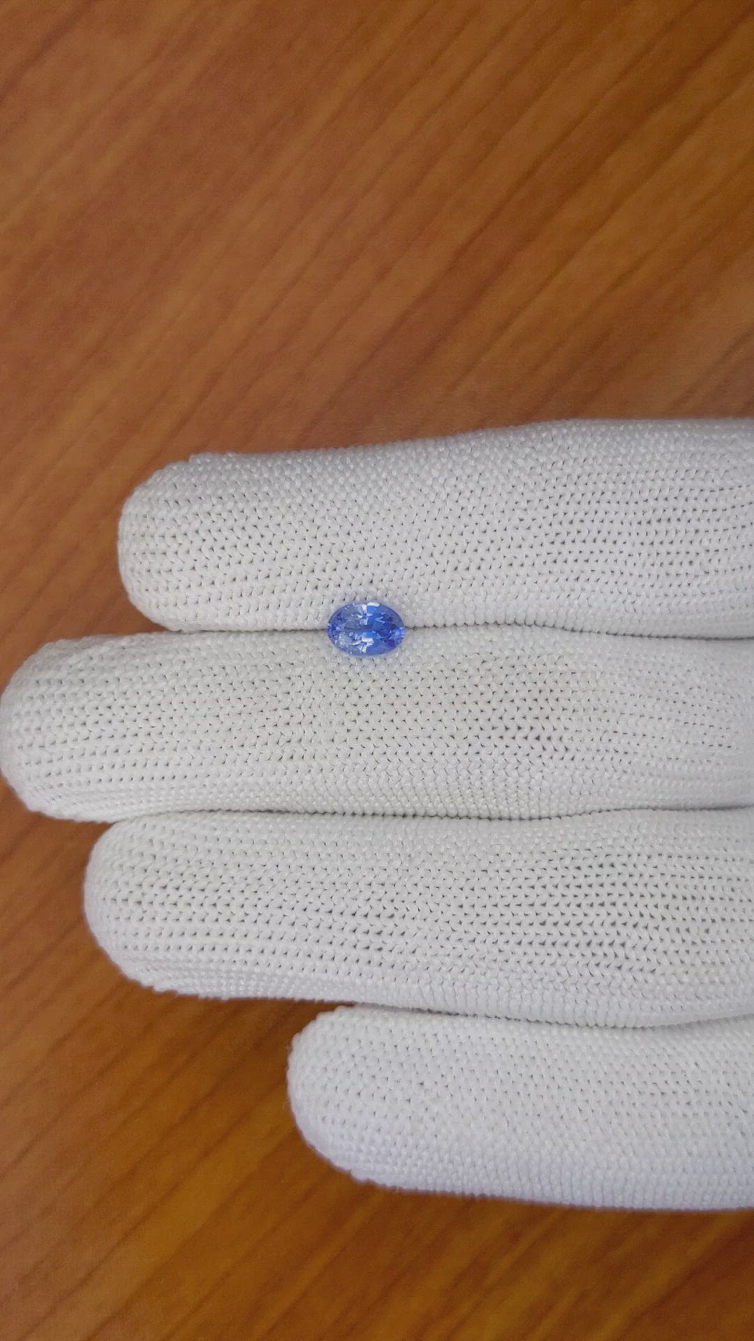 0.80 Ct. Blue Sapphire from Ceylon (Sri Lanka) Size Video