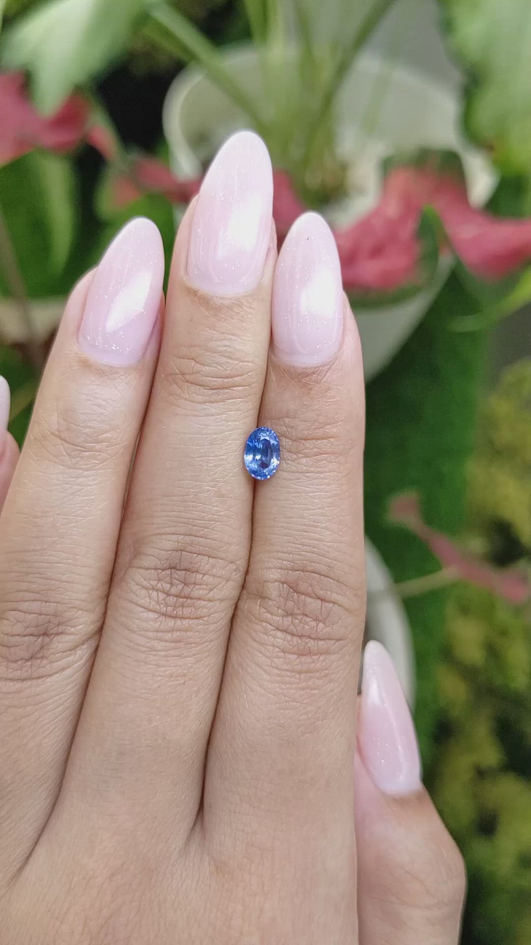 0.80 Ct. Blue Sapphire from Ceylon (Sri Lanka) Size Video