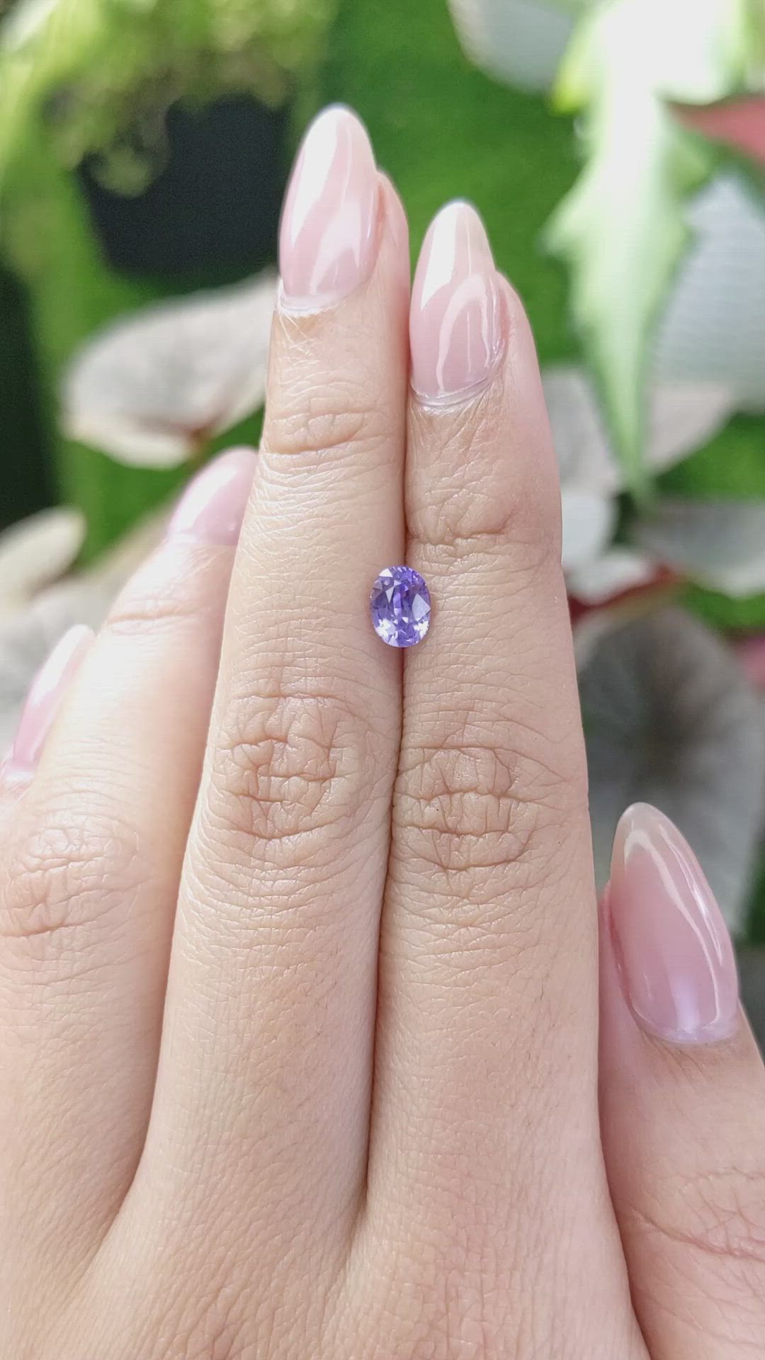 1.04 Ct. Pinkish Purple Sapphire from Ceylon (Sri Lanka) Size Video