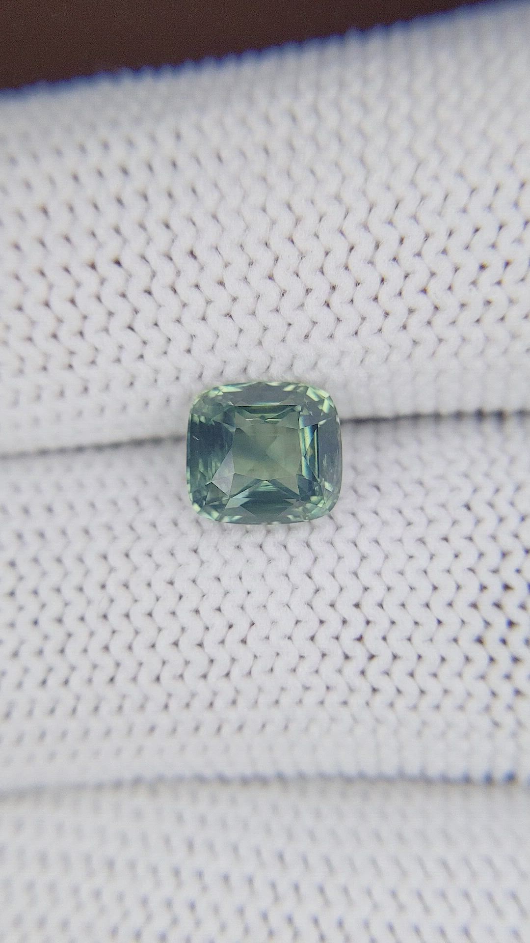 2.19 Ct. Bluish Green Sapphire from Ceylon (Sri Lanka) Size Video