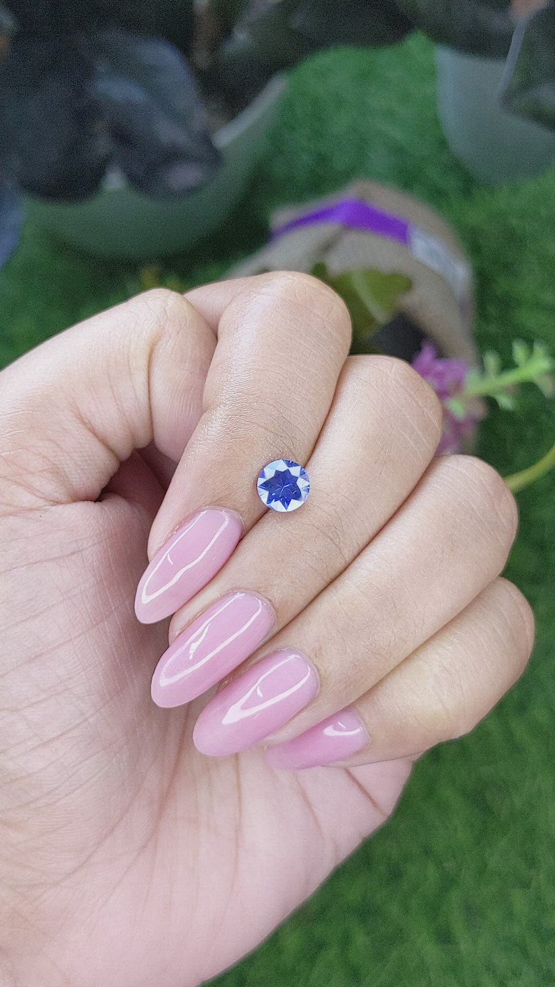 1.11 Ct. Blue Sapphire from Ceylon (Sri Lanka) Size Video