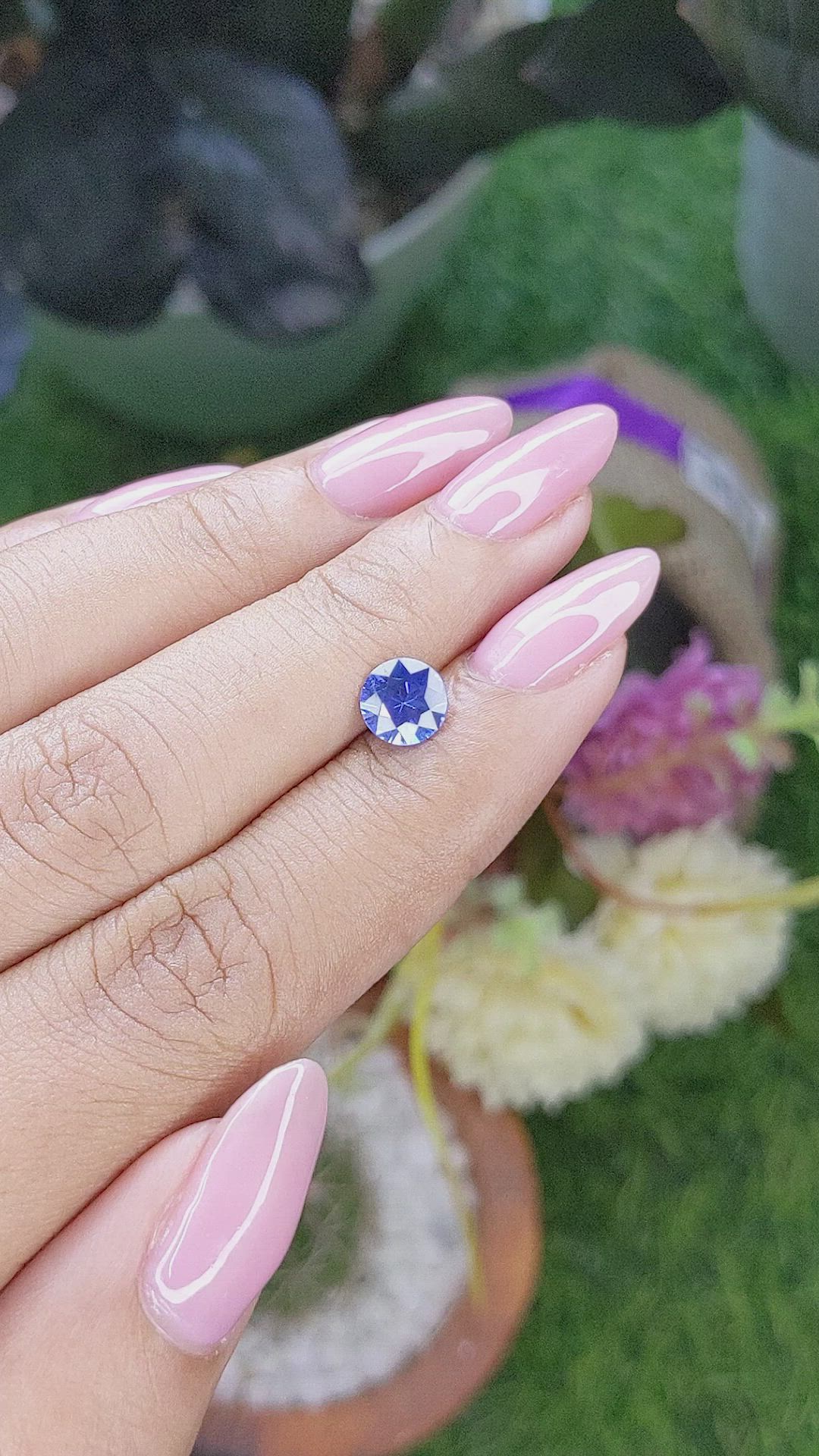 1.11 Ct. Blue Sapphire from Ceylon (Sri Lanka) Size Video