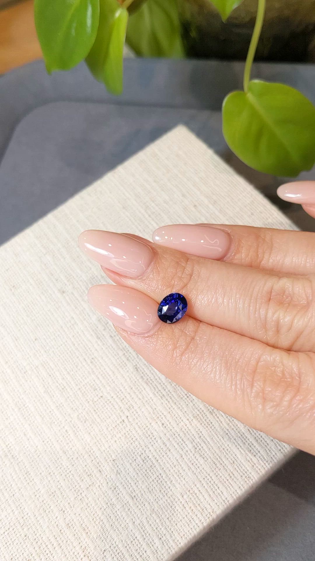 1.58 Ct. Blue Sapphire from Ceylon (Sri Lanka) Size Video