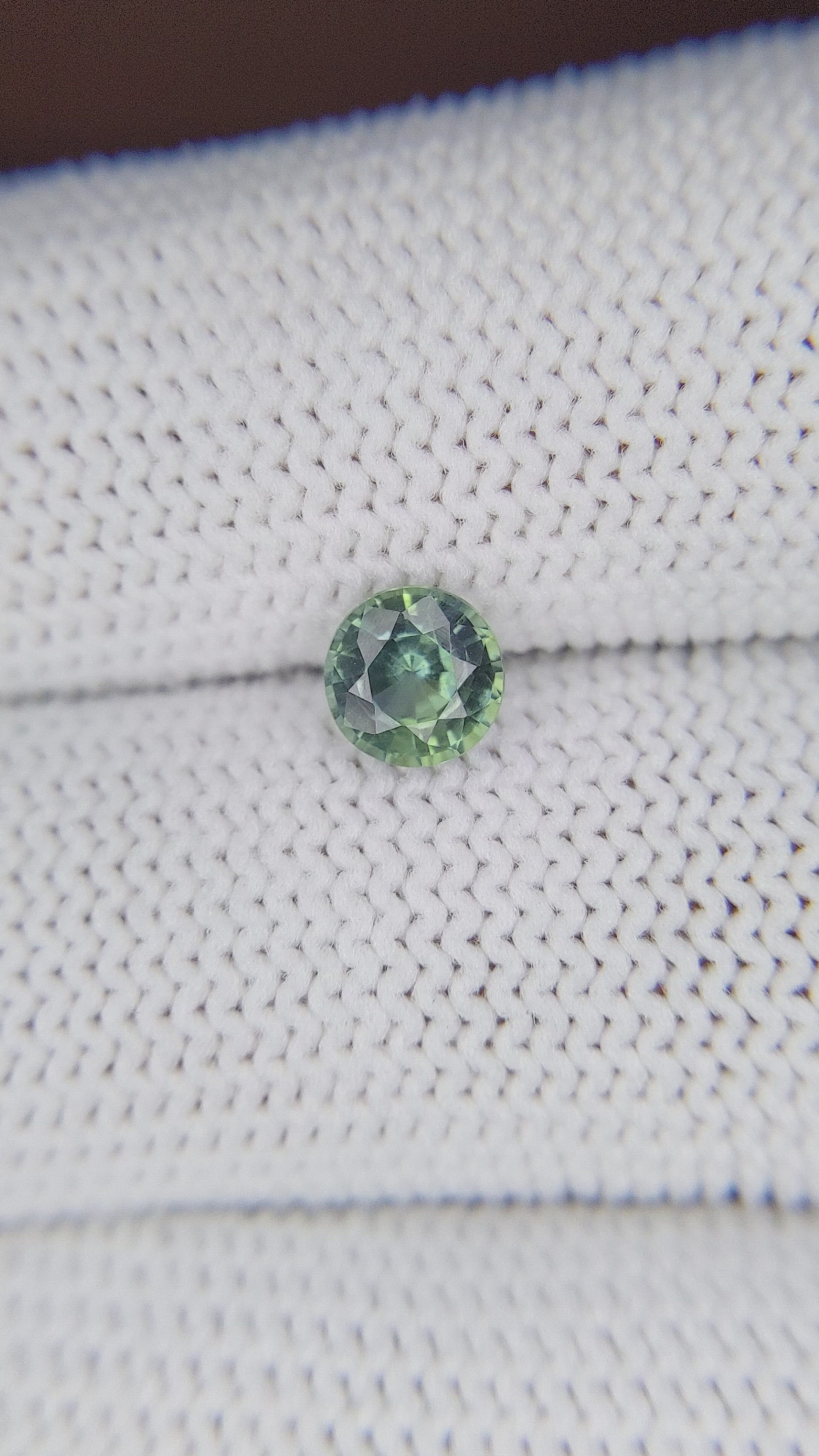 0.91 Ct. Bluish Green Sapphire from Madagascar Size Video