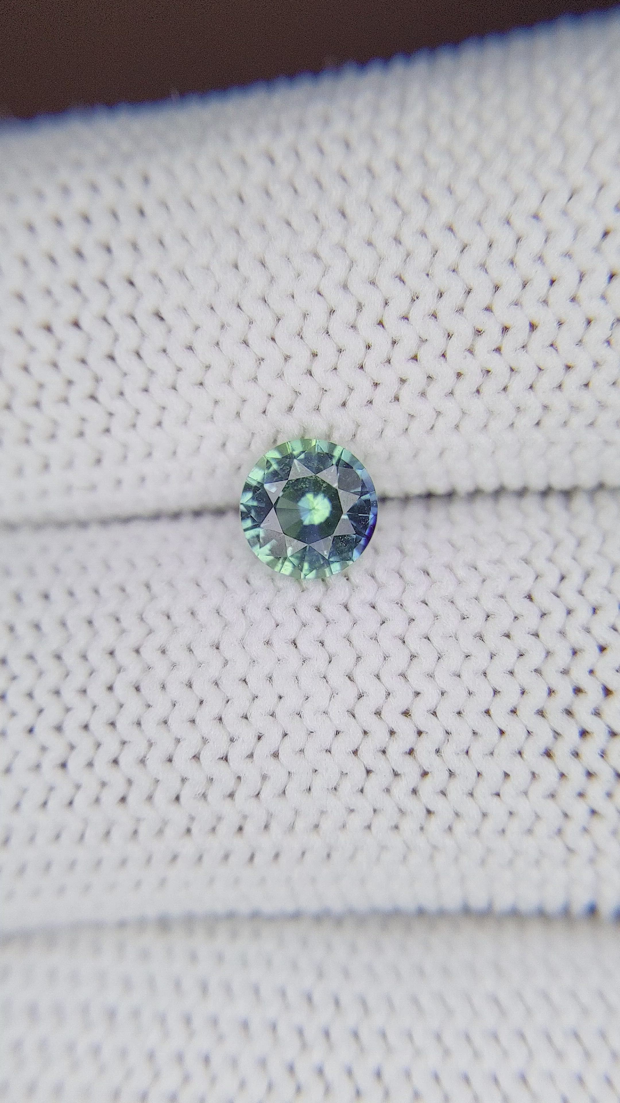 0.85 Ct. Bluish Green Sapphire from Madagascar Size Video