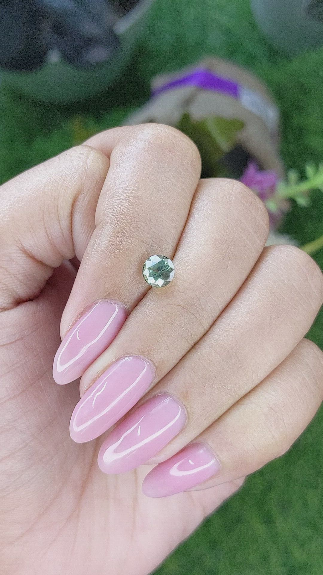 1.07 Ct. Green Sapphire from Madagascar Size Video