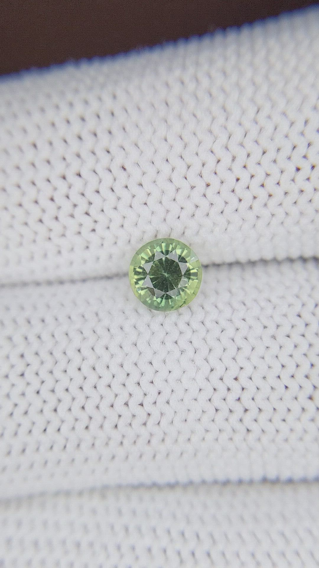 0.91 Ct. Yellowish Green Sapphire from Madagascar Size Video
