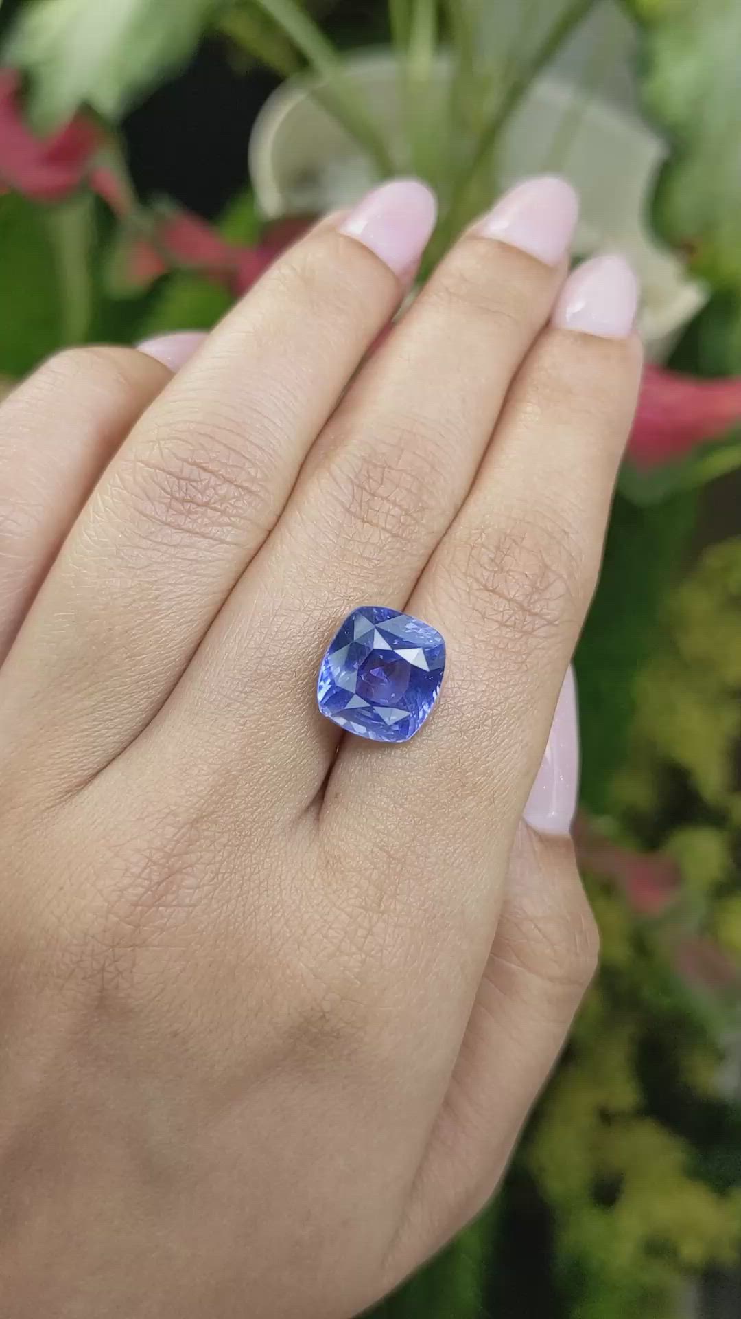 10.10 Ct. Blue Sapphire from Ceylon (Sri Lanka) Size Video