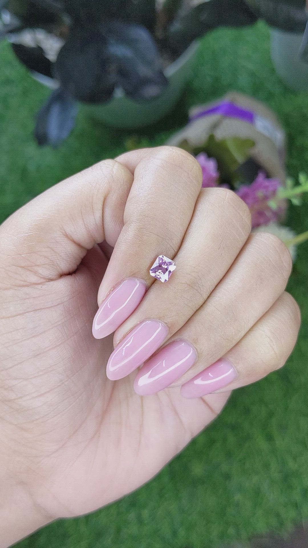 0.92 Ct. Purplish Pink Sapphire from Madagascar Size Video