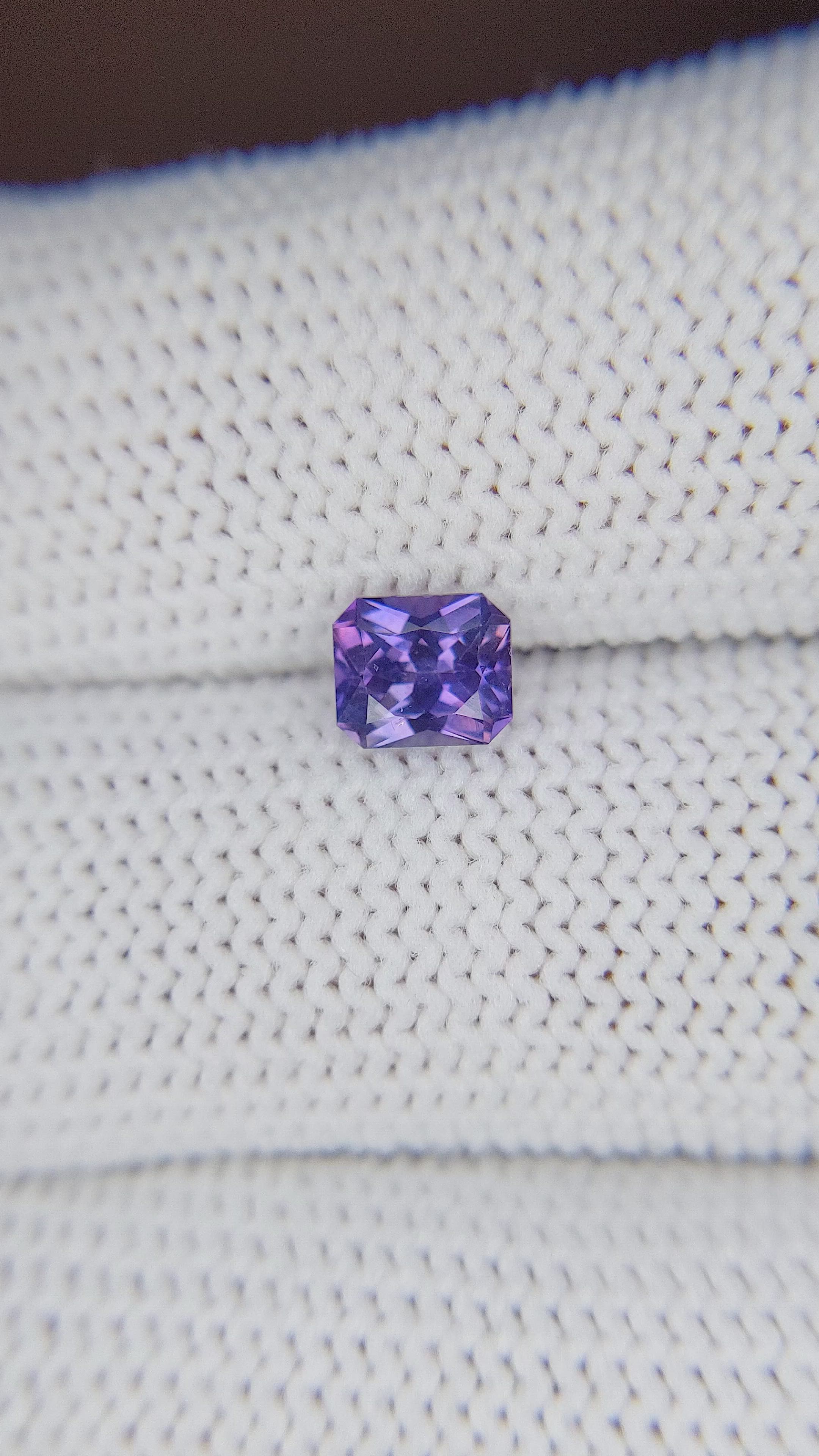 0.92 Ct. Bluish Purple Sapphire from Madagascar Size Video
