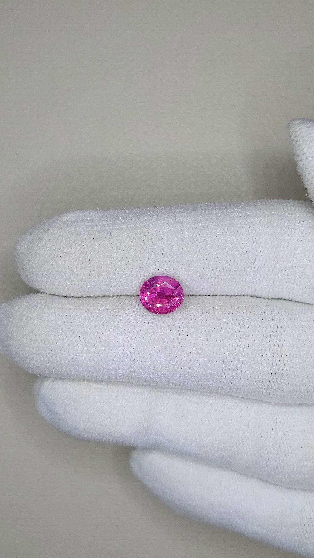 1.79 Ct. Purplish Pink Sapphire from Ceylon (Sri Lanka) Size Video